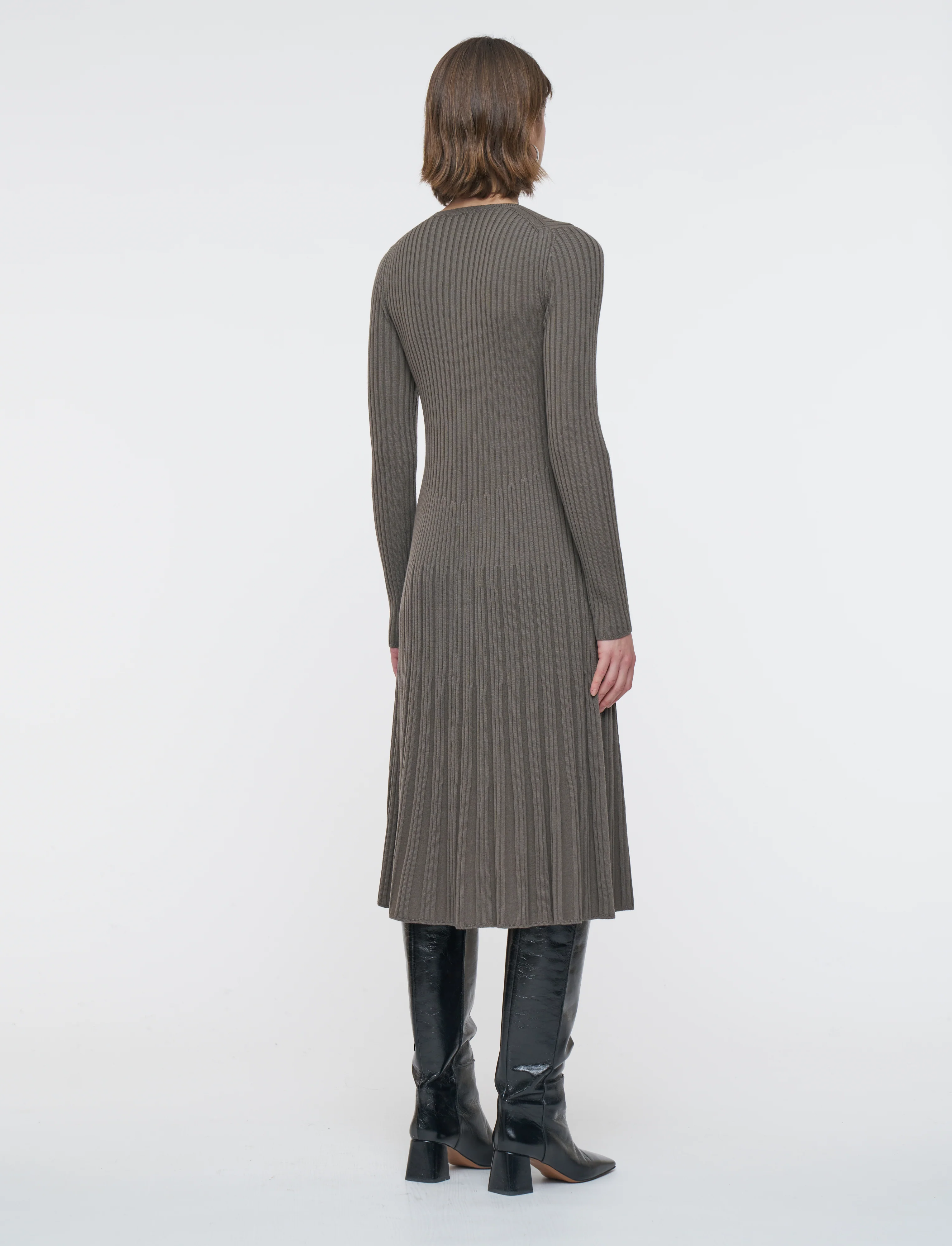 Merino Rib Knit Dress - Image 2