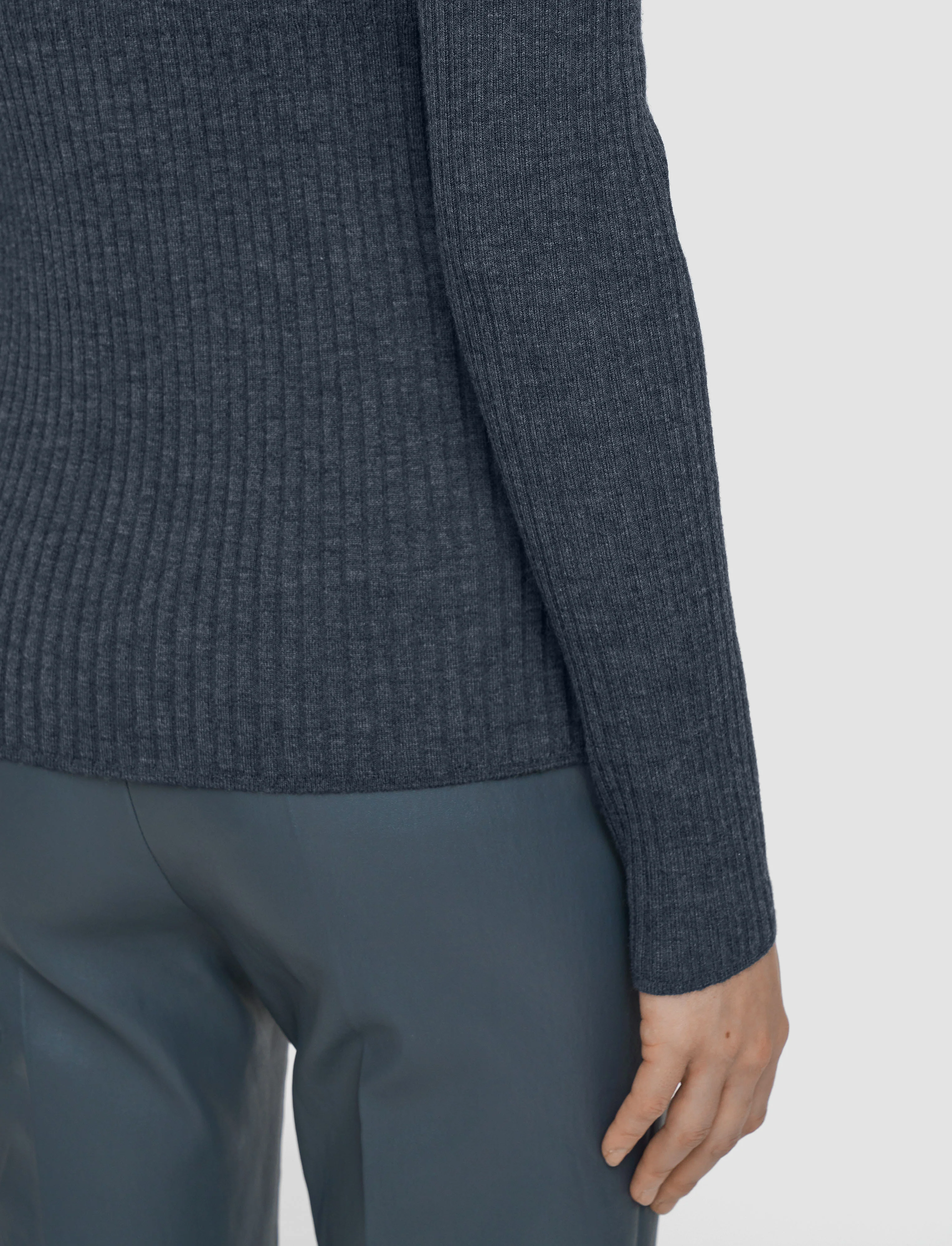 Merino Rib Knit Polo Top - Image 6