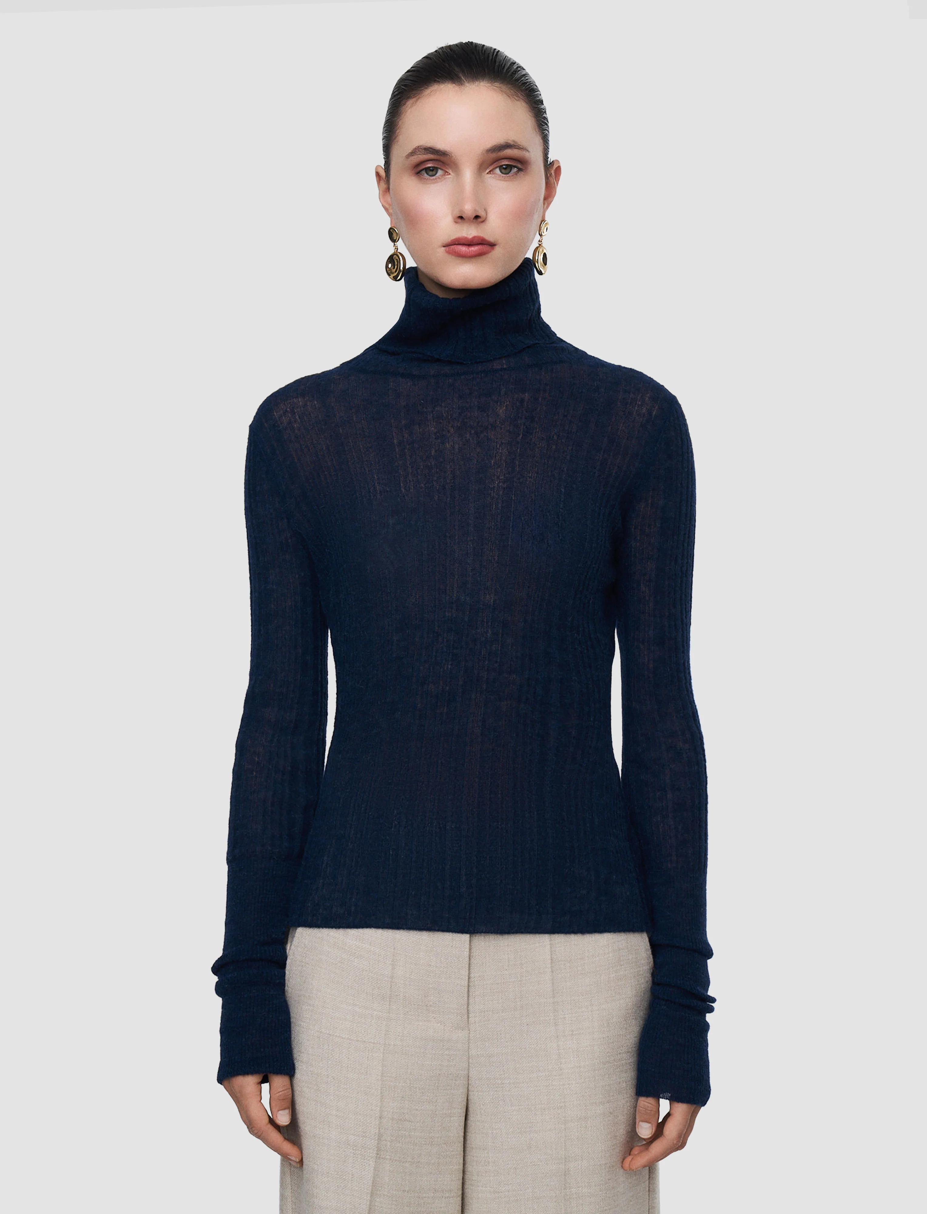 Molony Sheer Wool Rib Jumper - Image 3