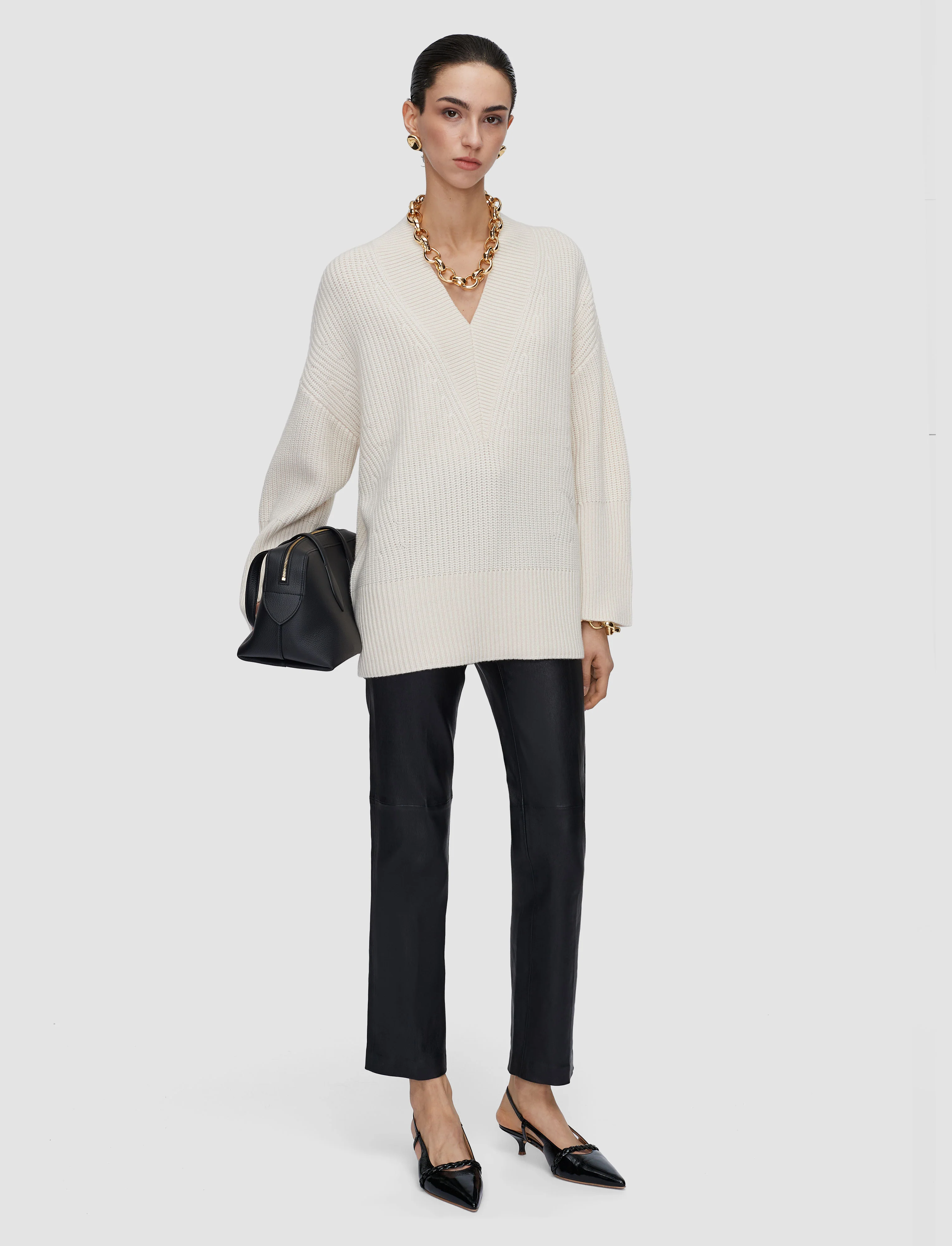 Noel Fisherman Rib Cashmere Jumper - Image 2