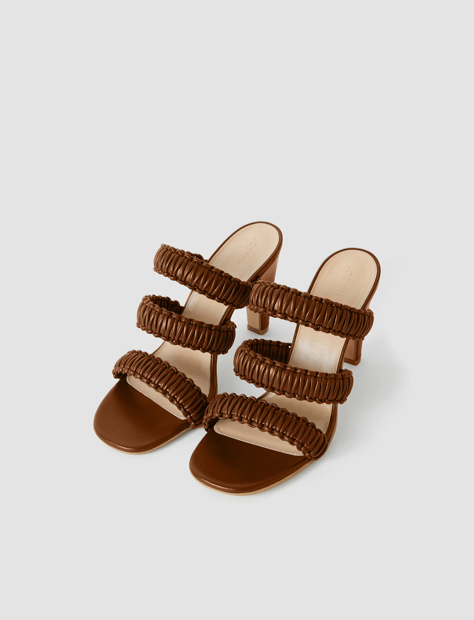 Noor Braided Leather High Heel Sandals - Image 3