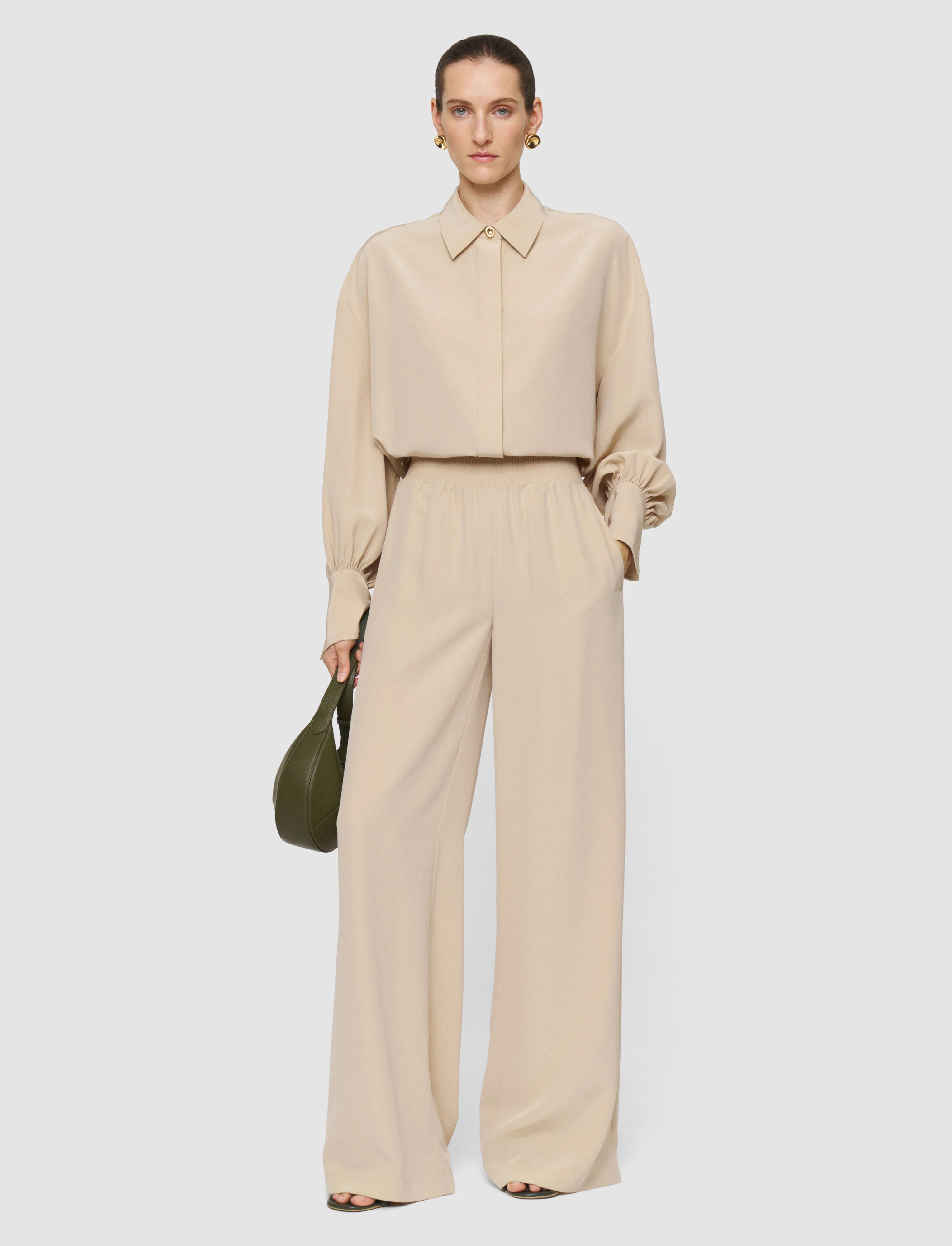 Nour Satin Twill Trousers - Image 3