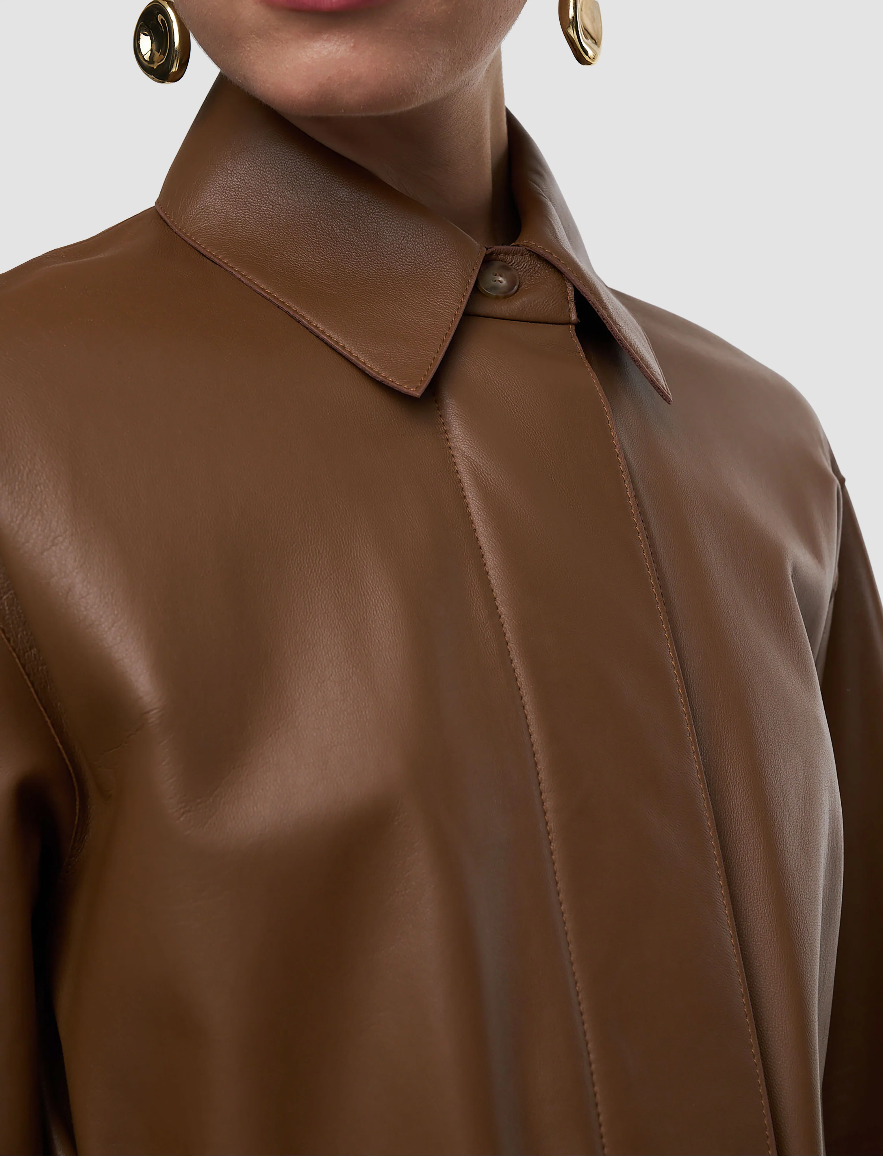 Okabe Soft Nappa Leather Coat - Image 4