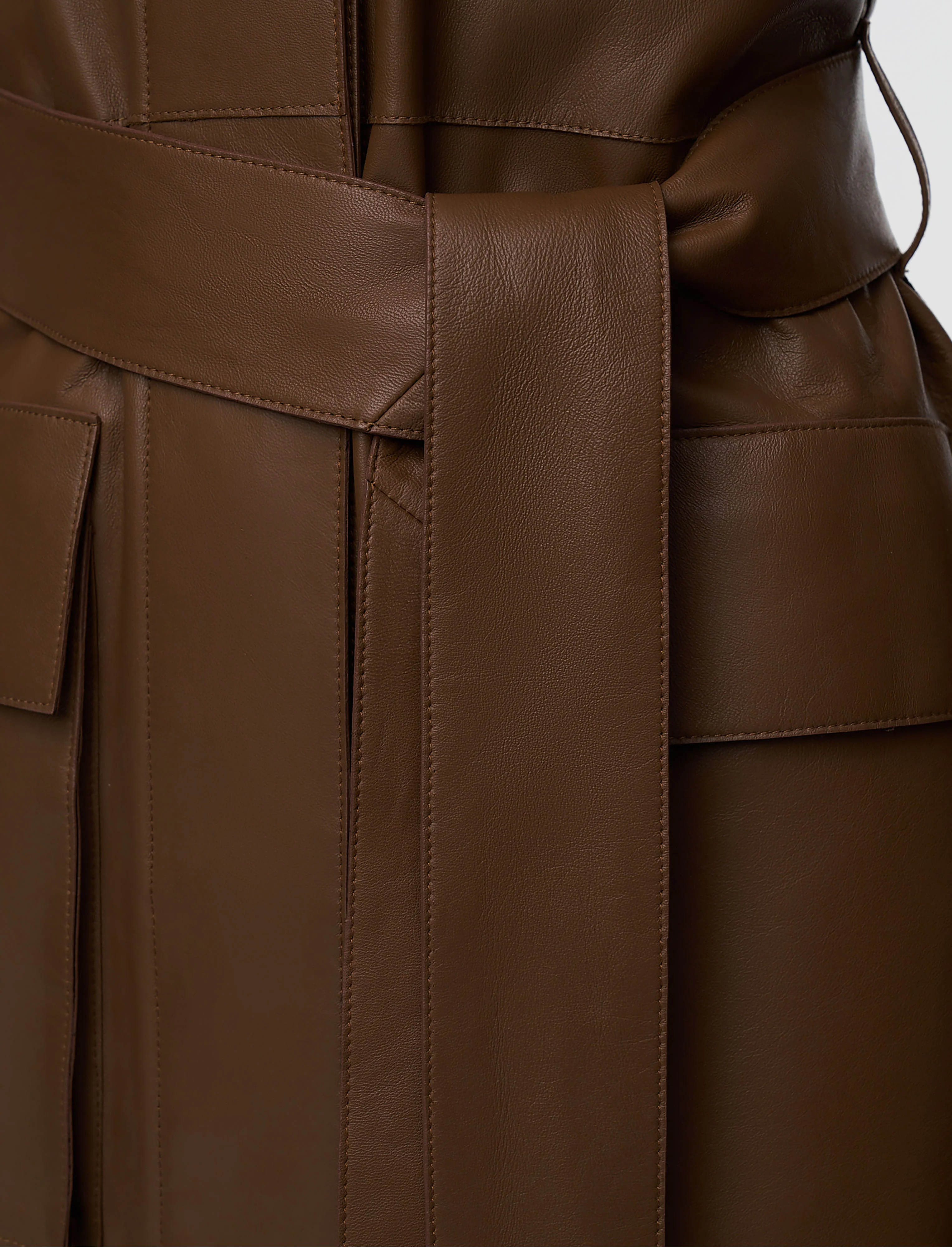 Okabe Soft Nappa Leather Coat - Image 5