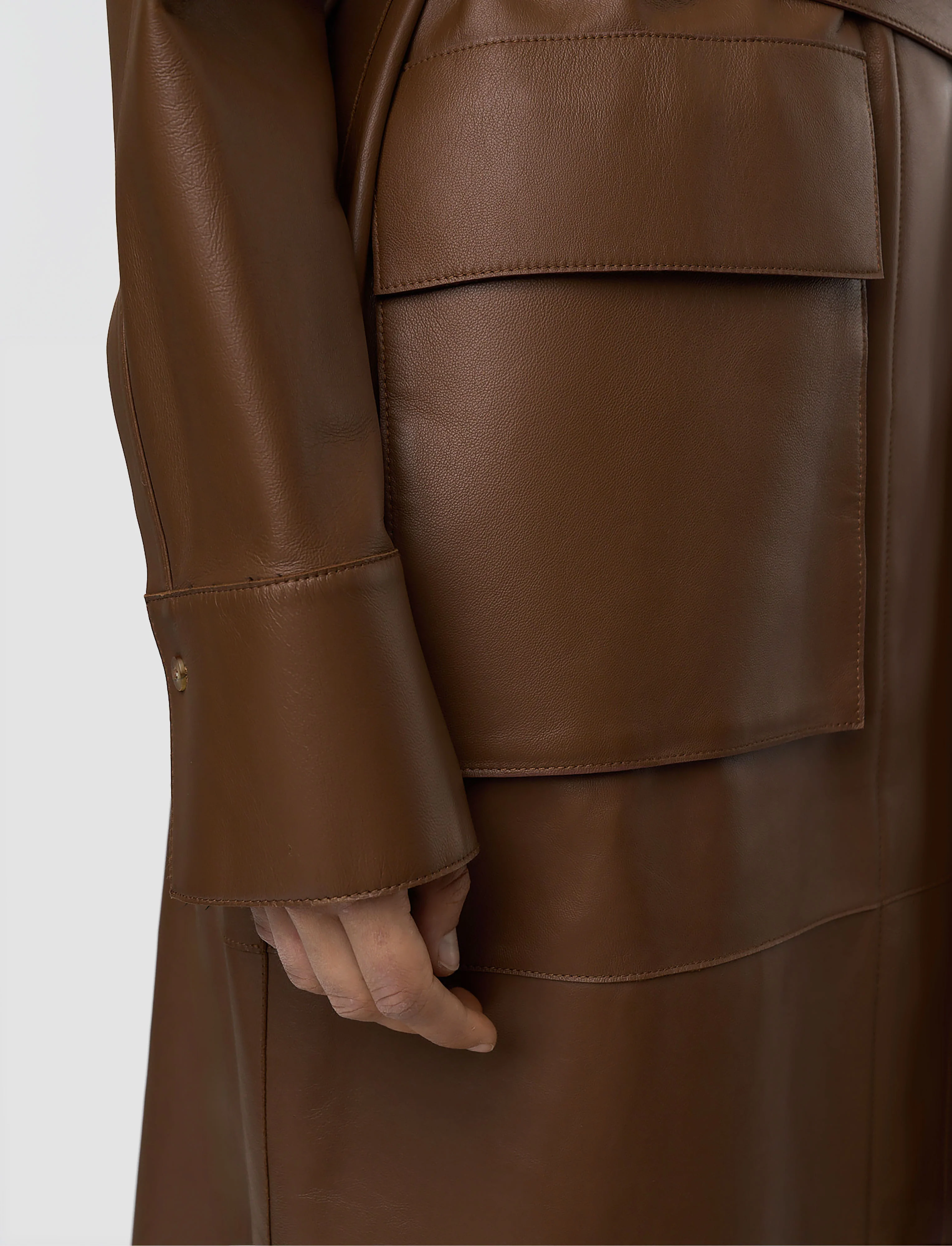 Okabe Soft Nappa Leather Coat - Image 6