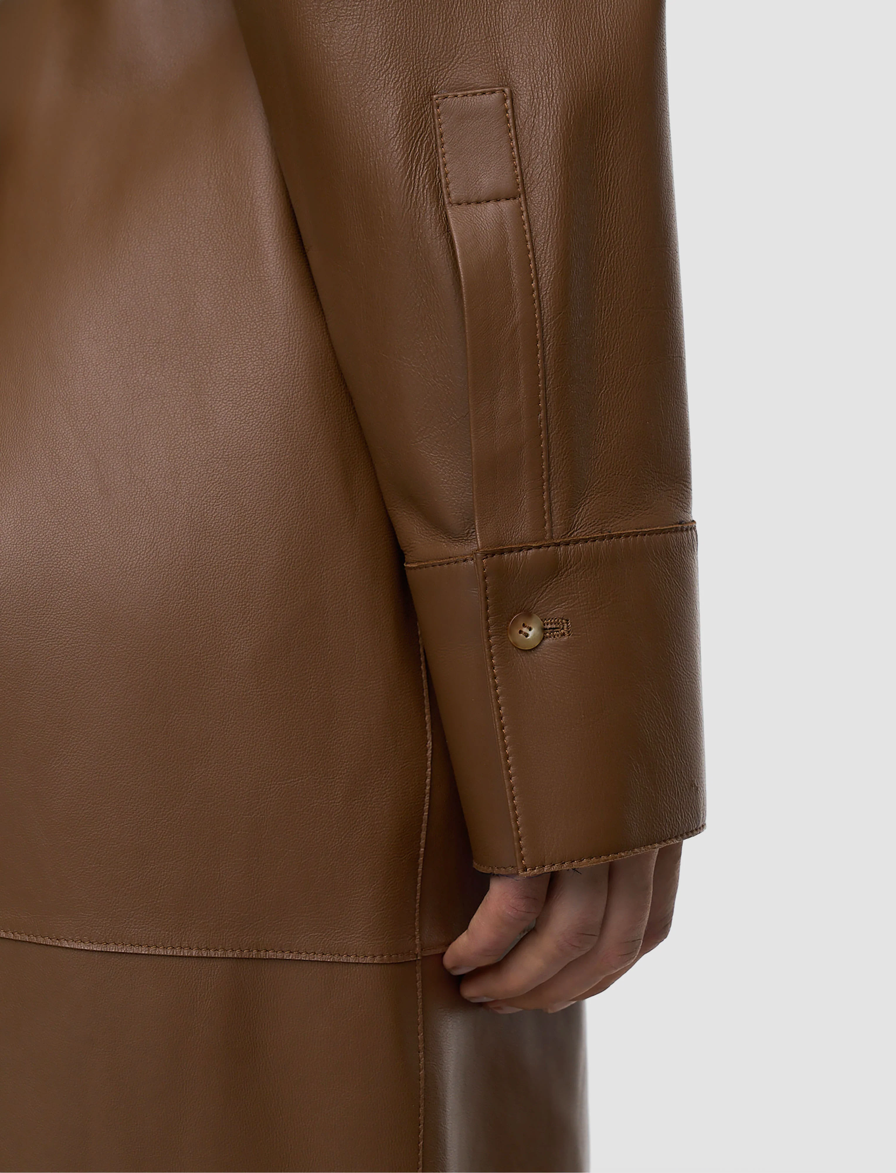 Okabe Soft Nappa Leather Coat - Image 7