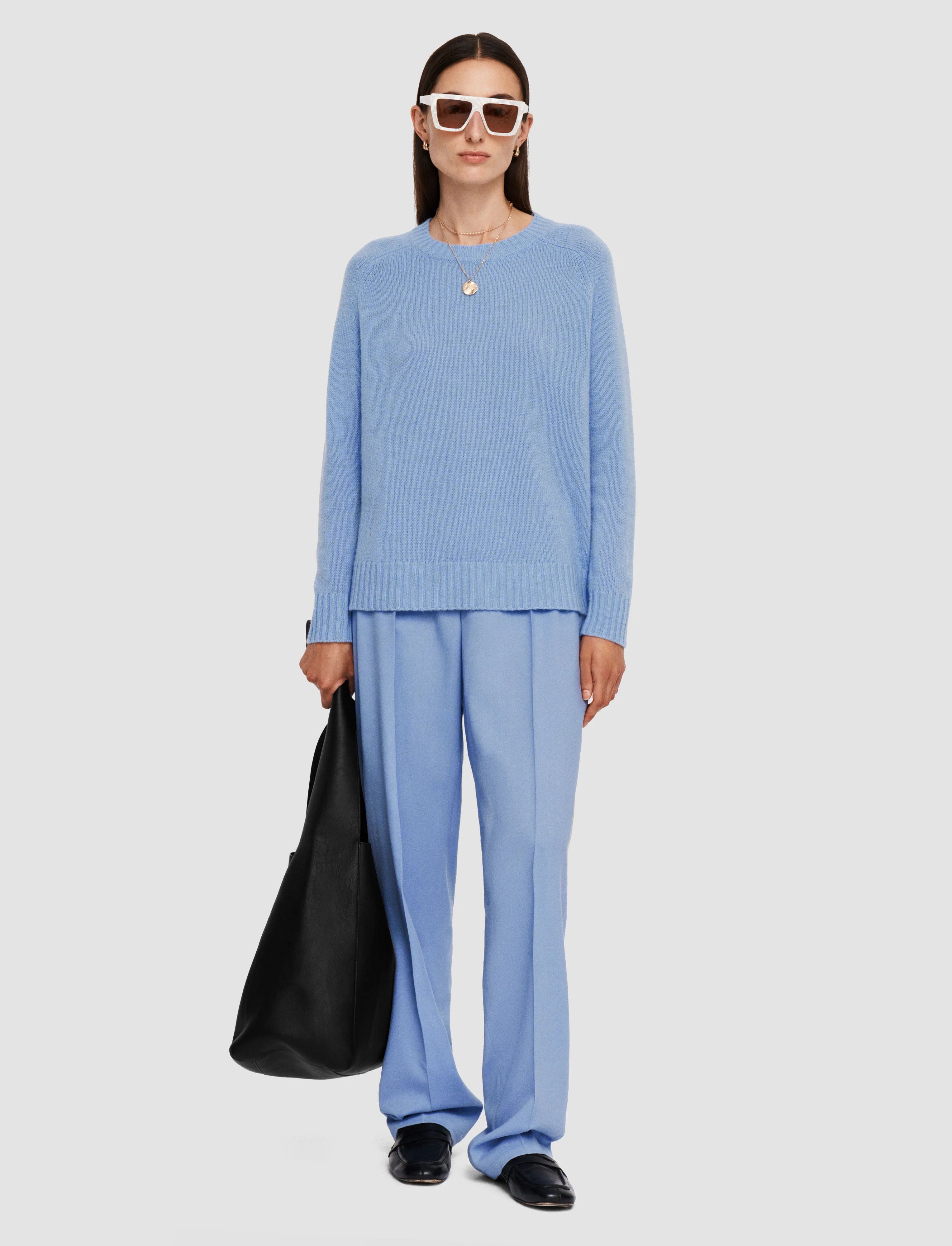 Open Cashmere Round Neck Jumper - Image 2