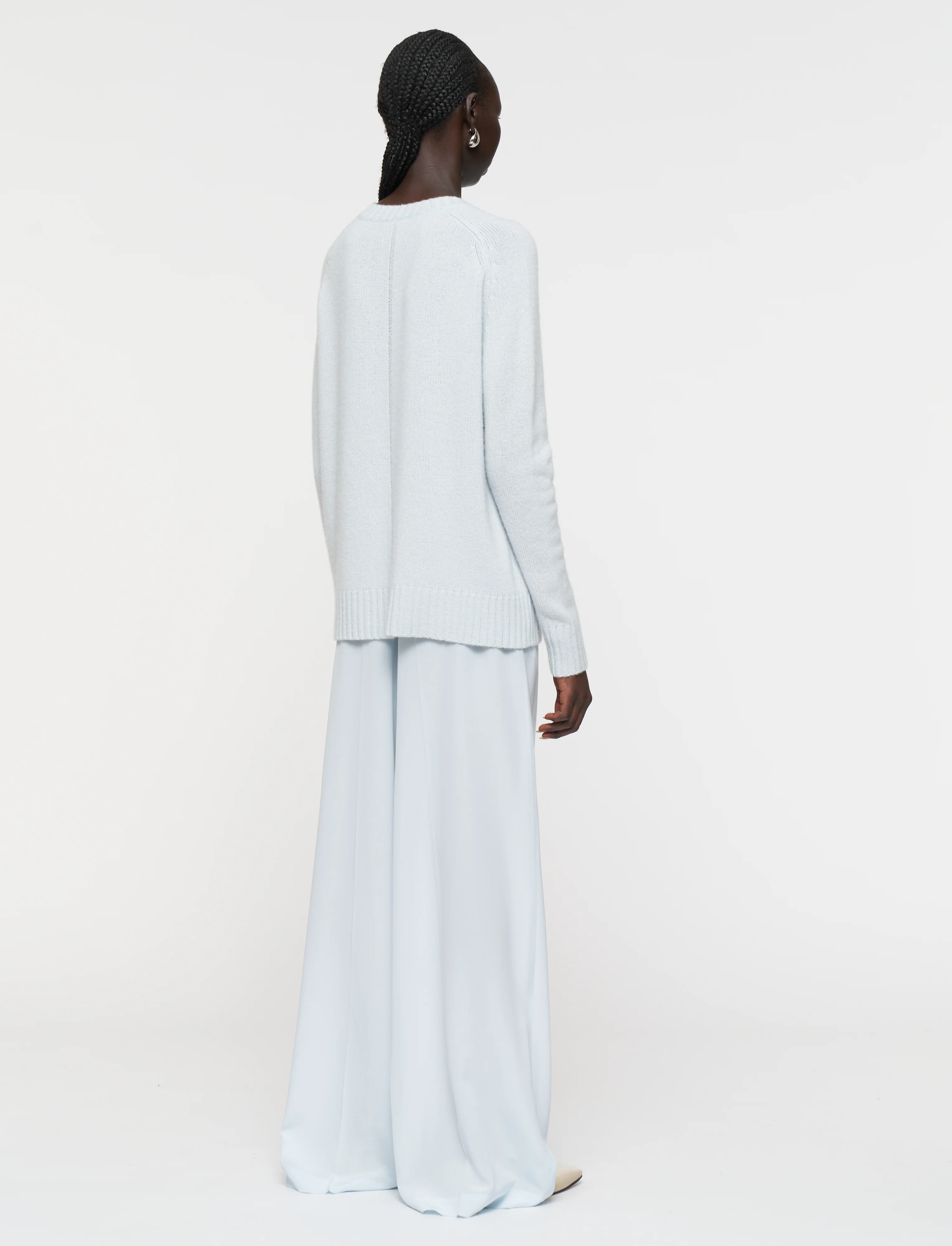 Open Cashmere Round Neck Jumper - Image 2