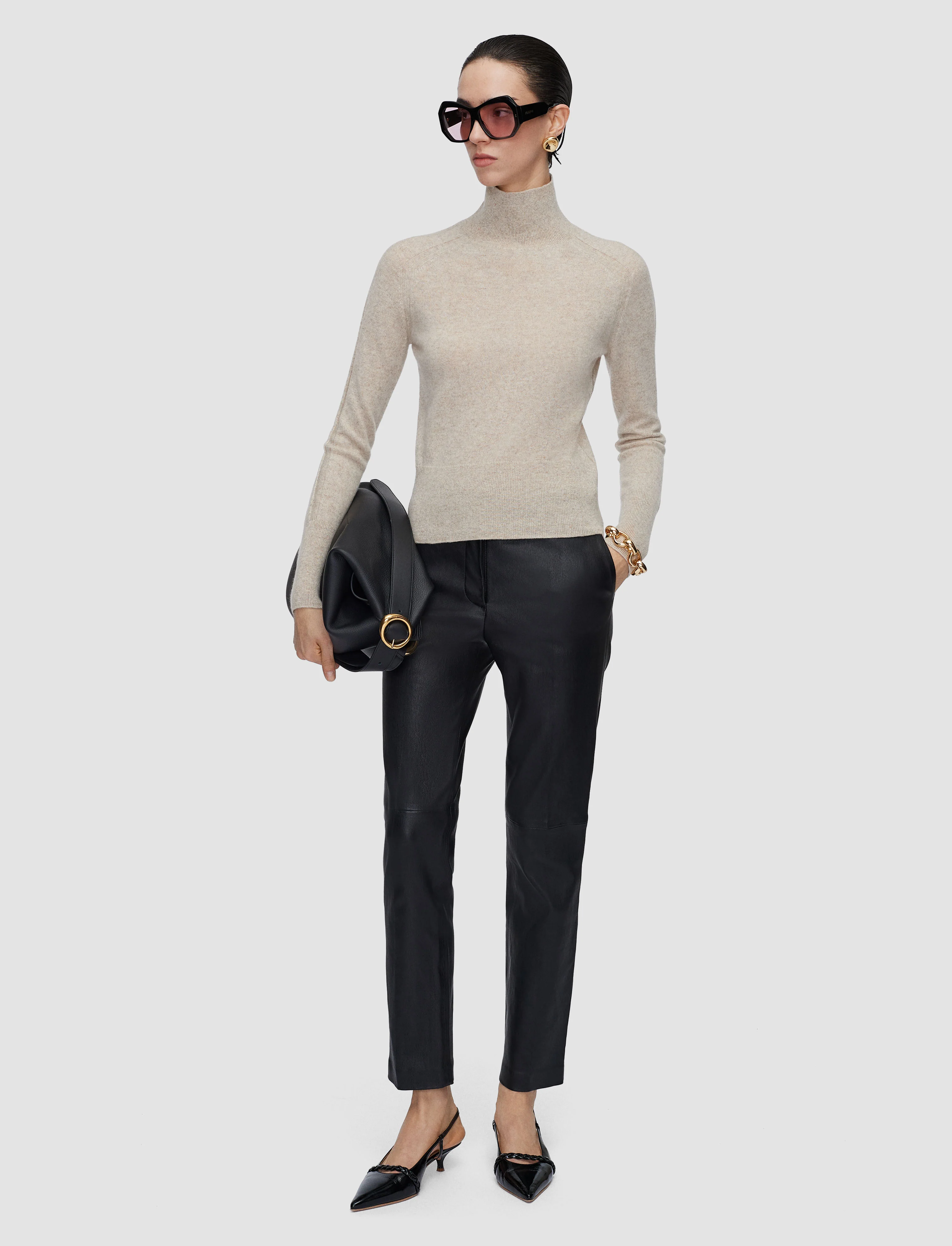 Oxna Light Pure Cashmere High Neck Jumper - Image 2