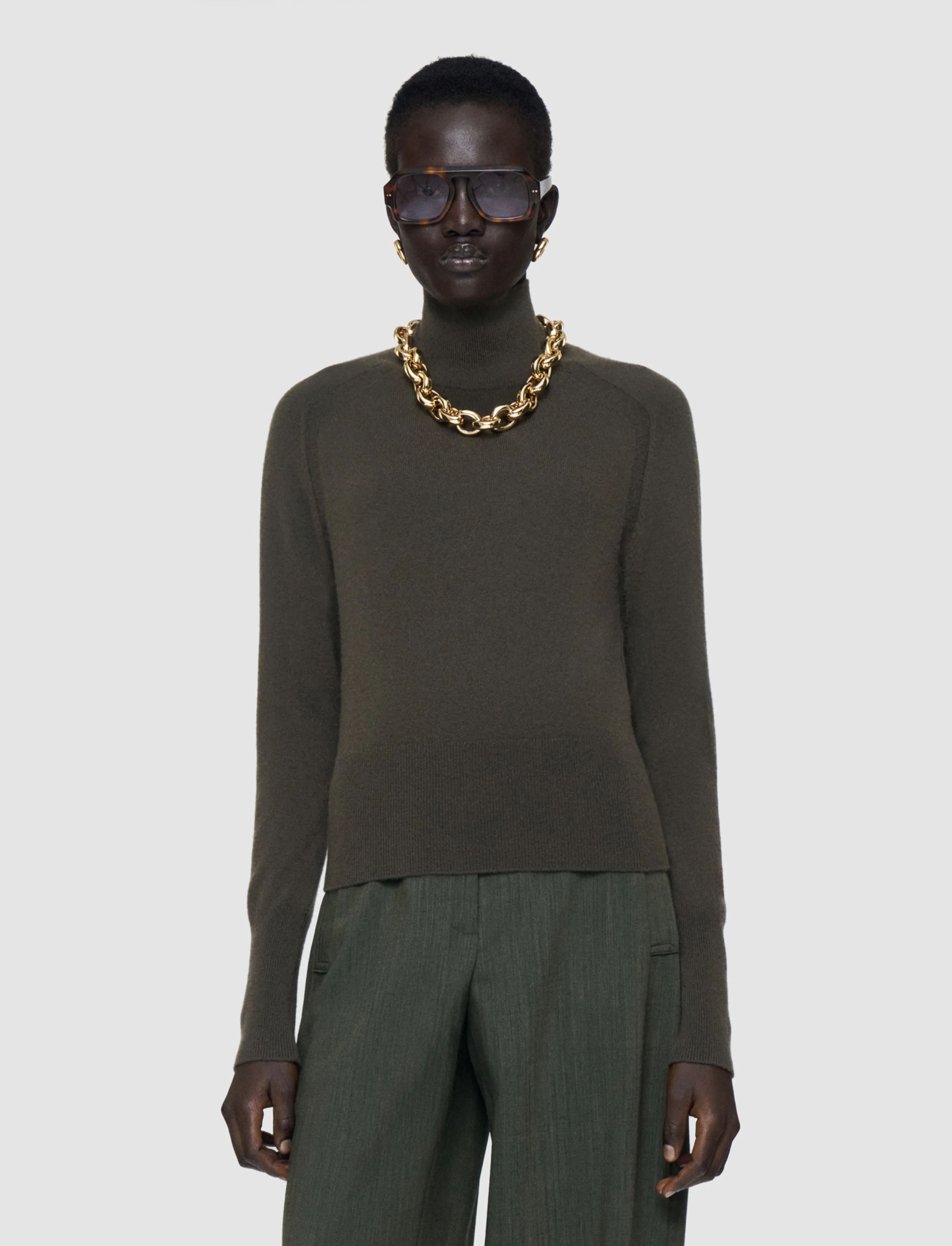 Oxna Light Pure Cashmere High Neck Jumper - Image 3