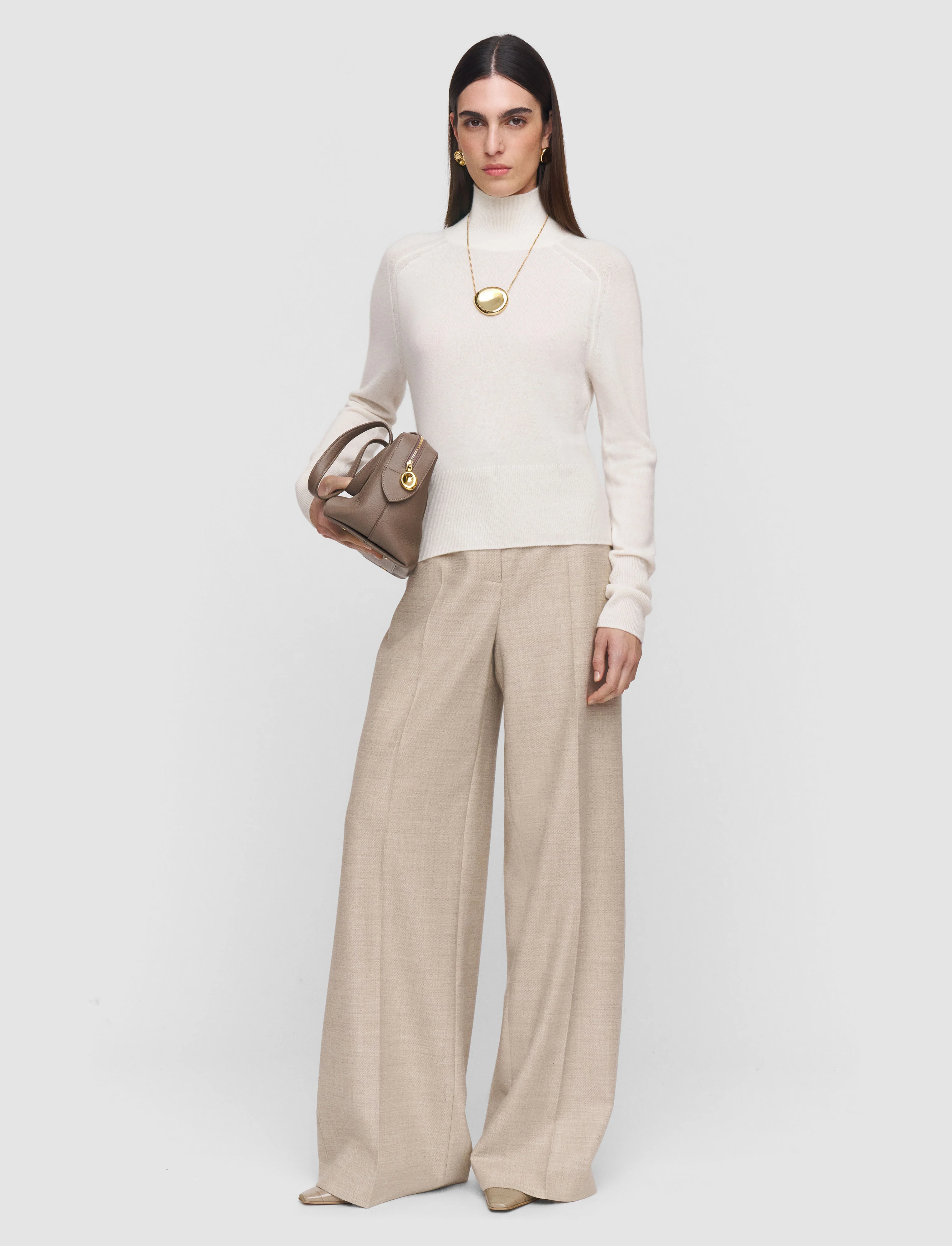 Oxna Light Pure Cashmere High Neck Jumper - Image 2