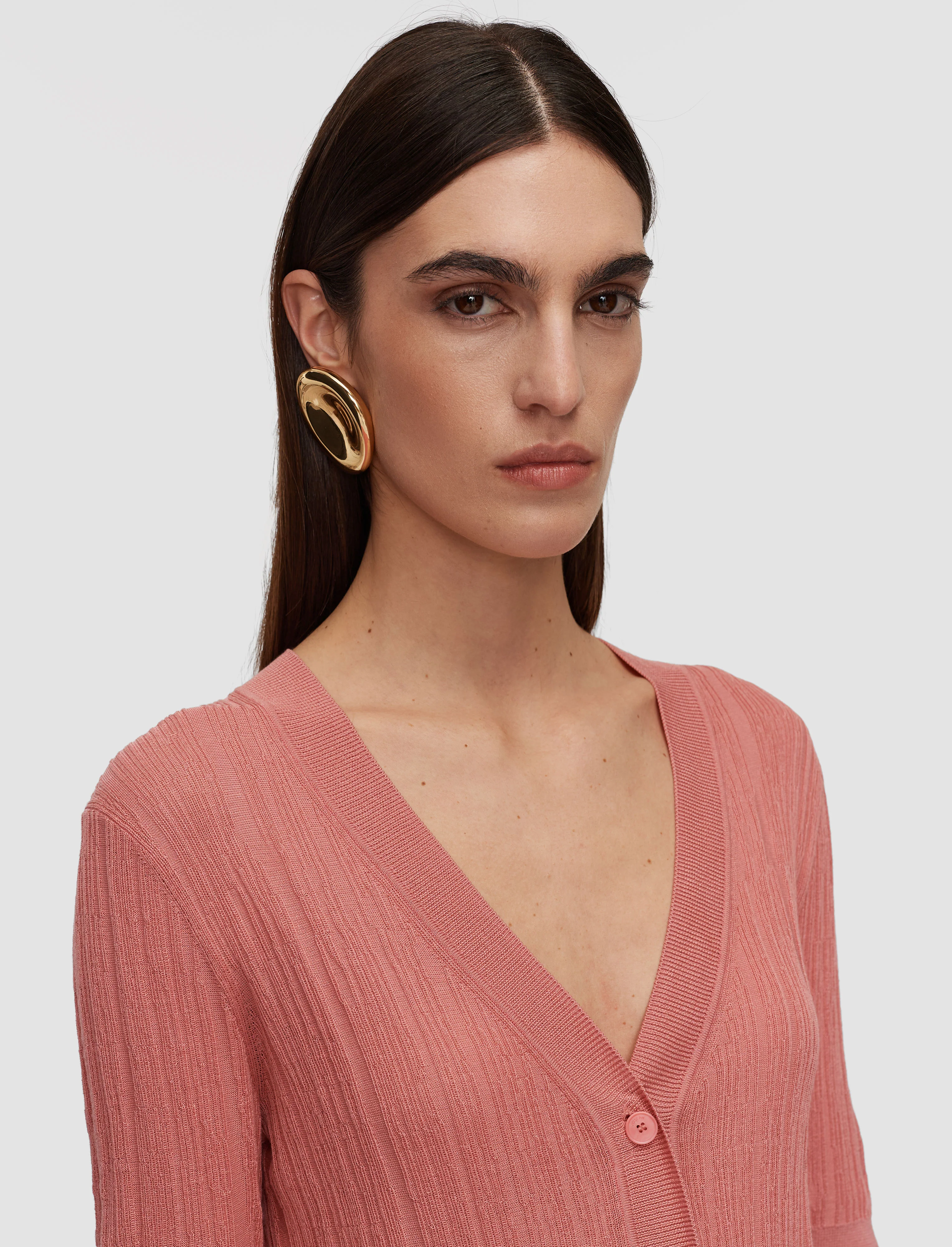 Sens Silk Cotton Rib Short Sleeve Cardigan - Image 5