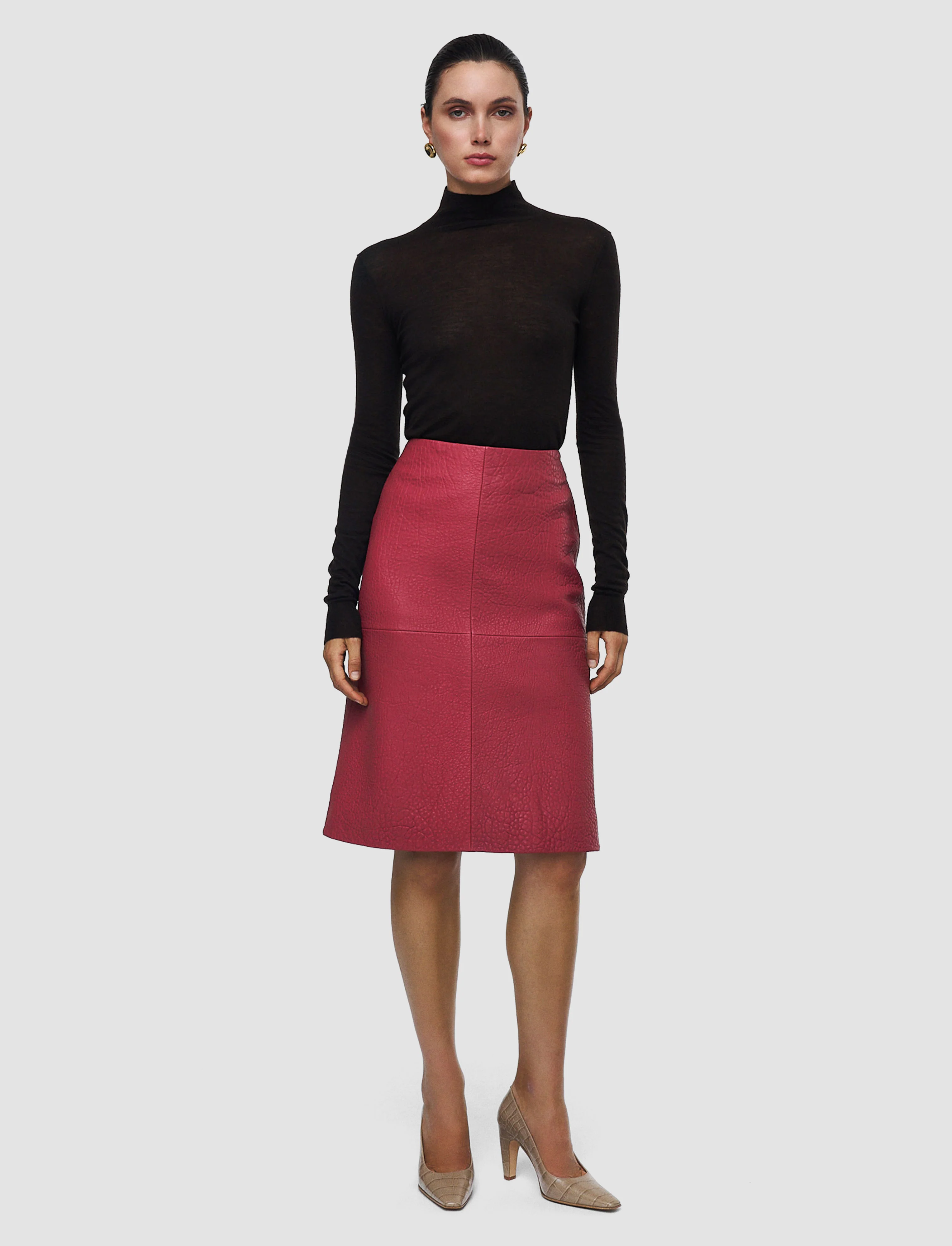 Shroff Pebble Leather Skirt - Image 2