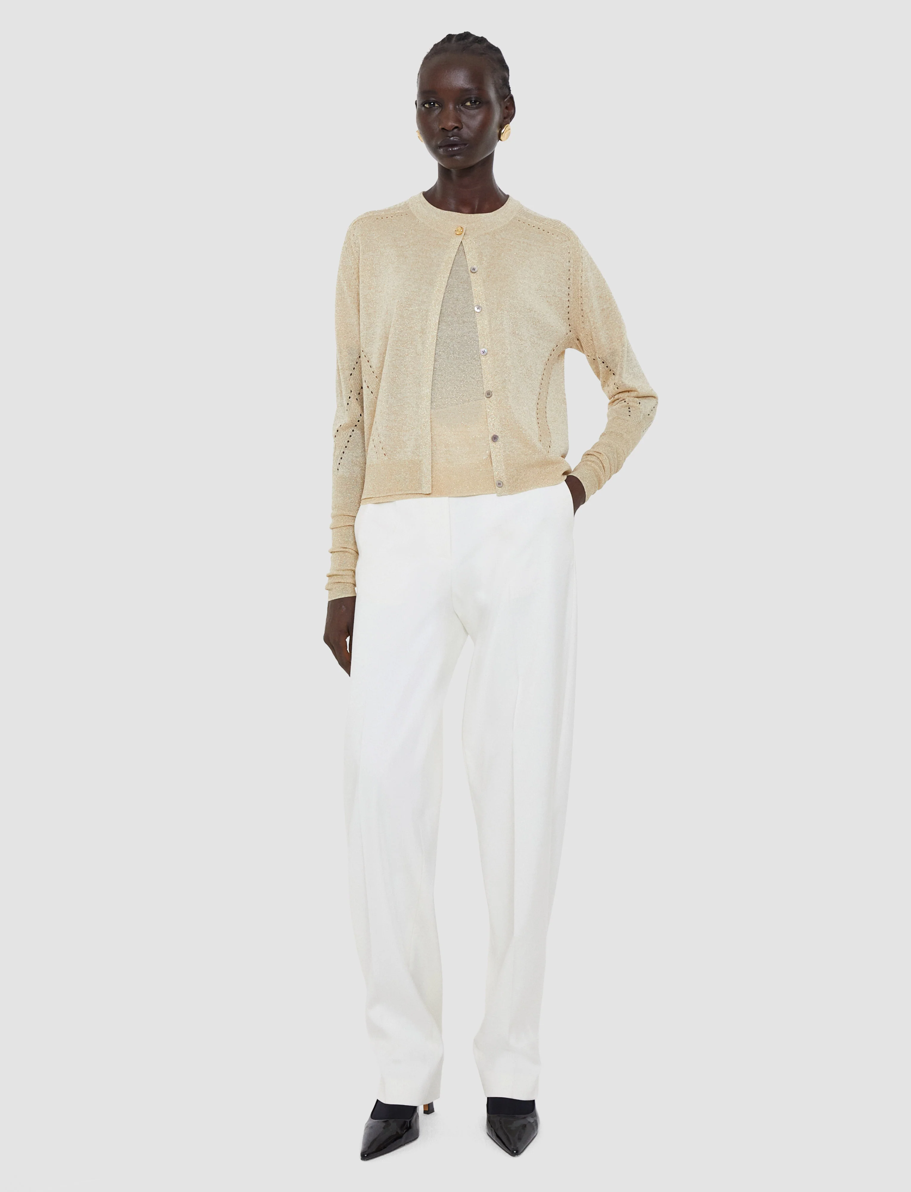 Tasse Lurex Knit Cardigan - Image 2