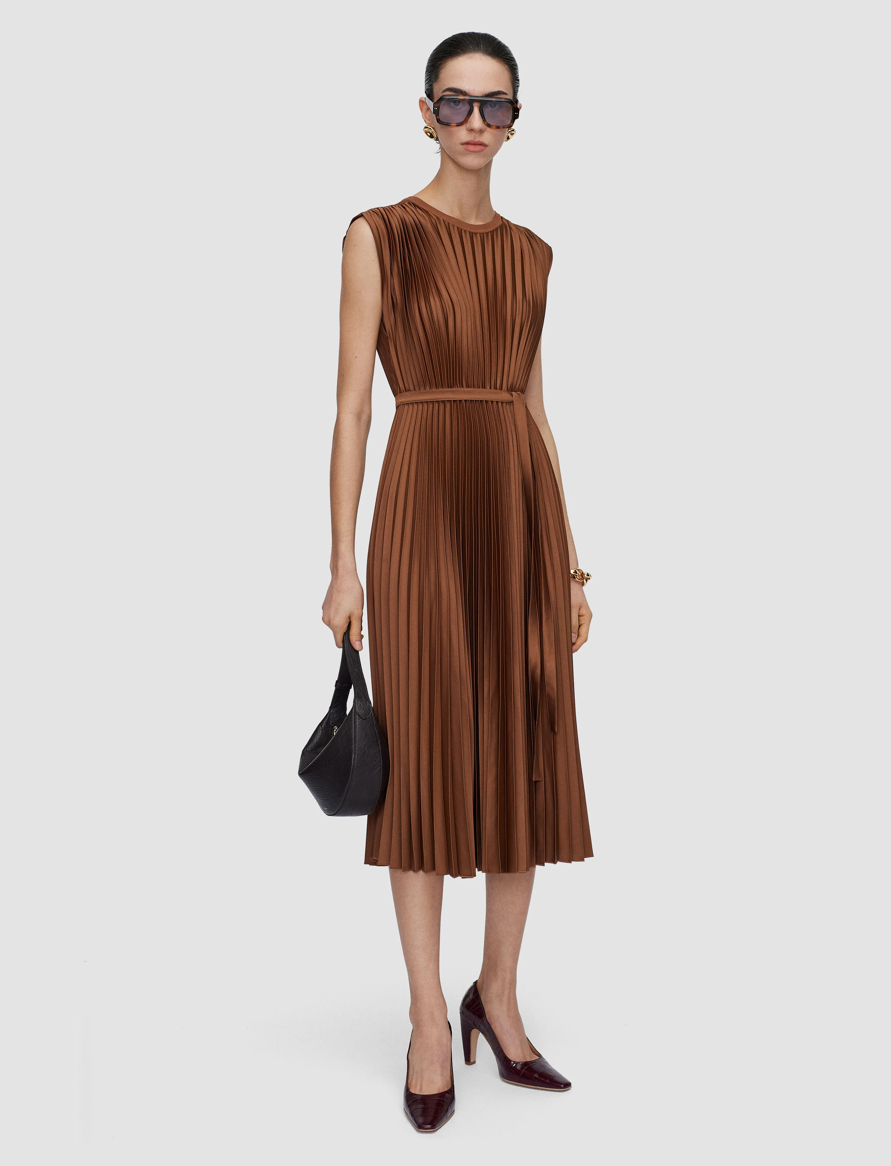 Volta Knit Weave Plissé Dress - Image 2