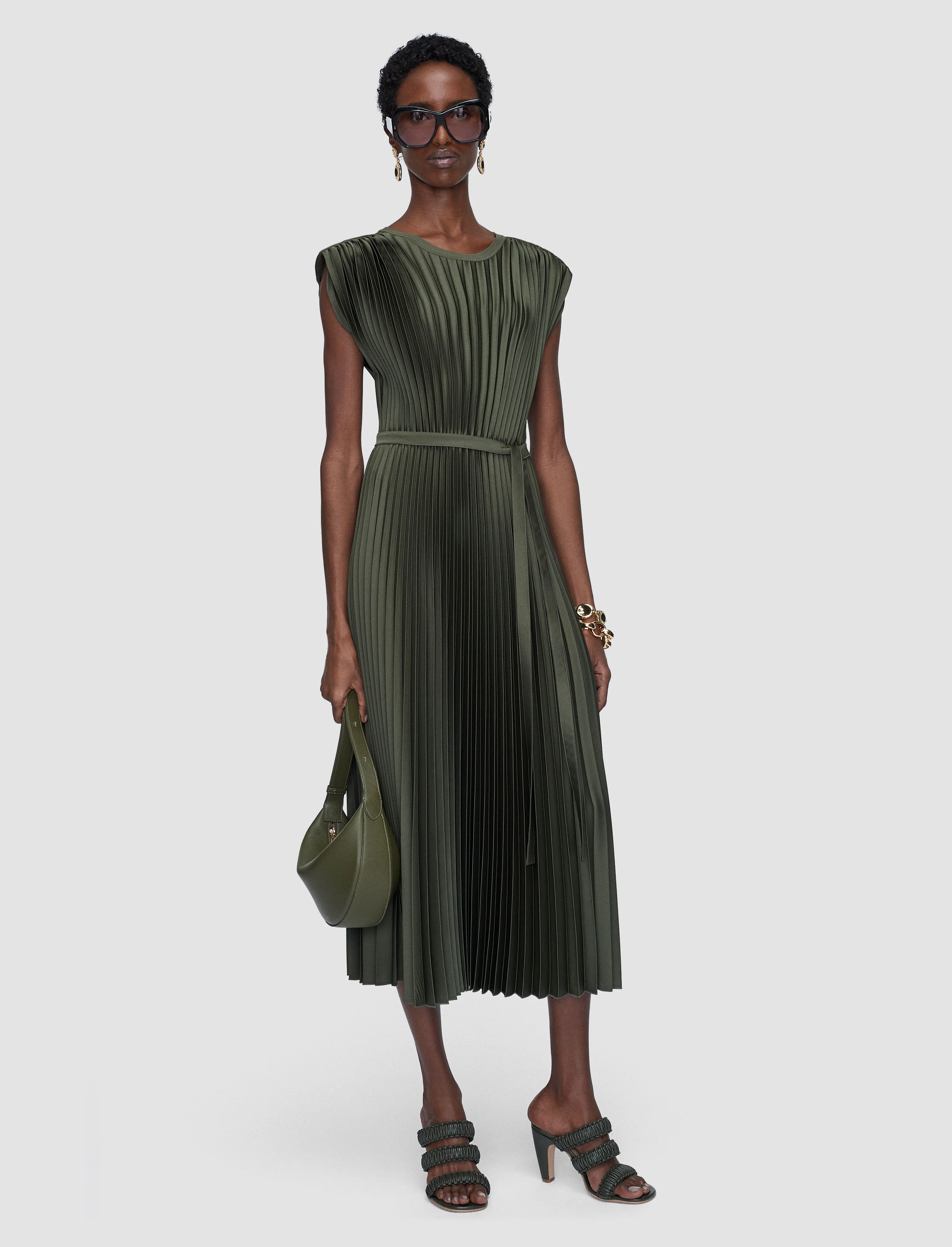 Volta Knit Weave Plissé Dress - Image 2