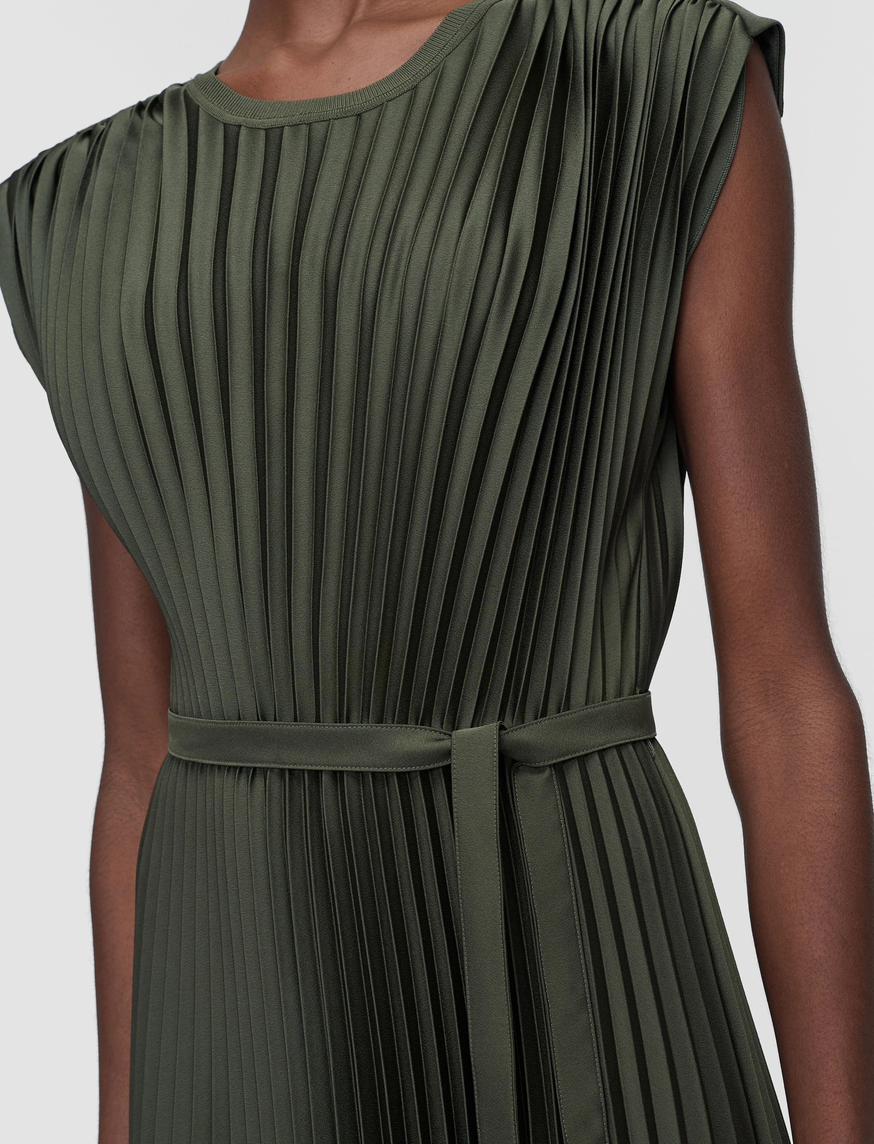 Volta Knit Weave Plissé Dress - Image 4
