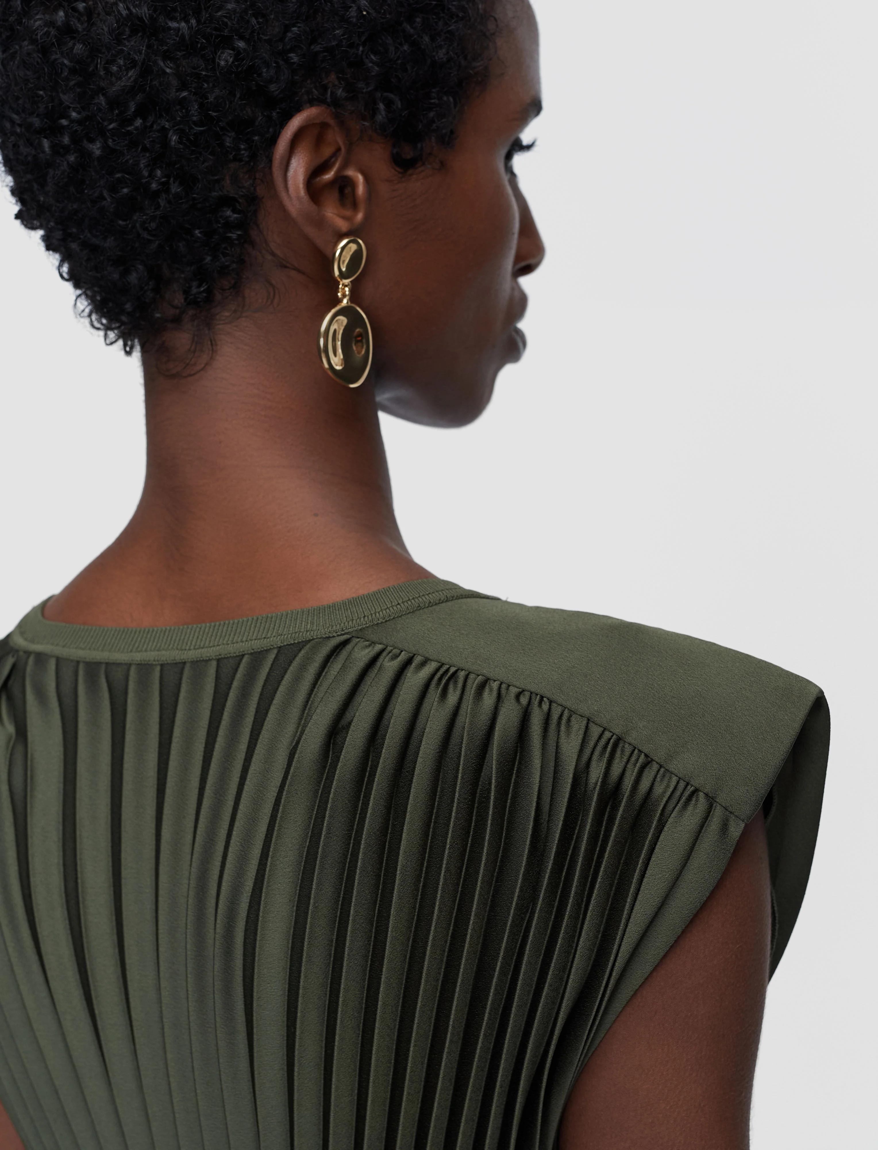 Volta Knit Weave Plissé Dress - Image 5