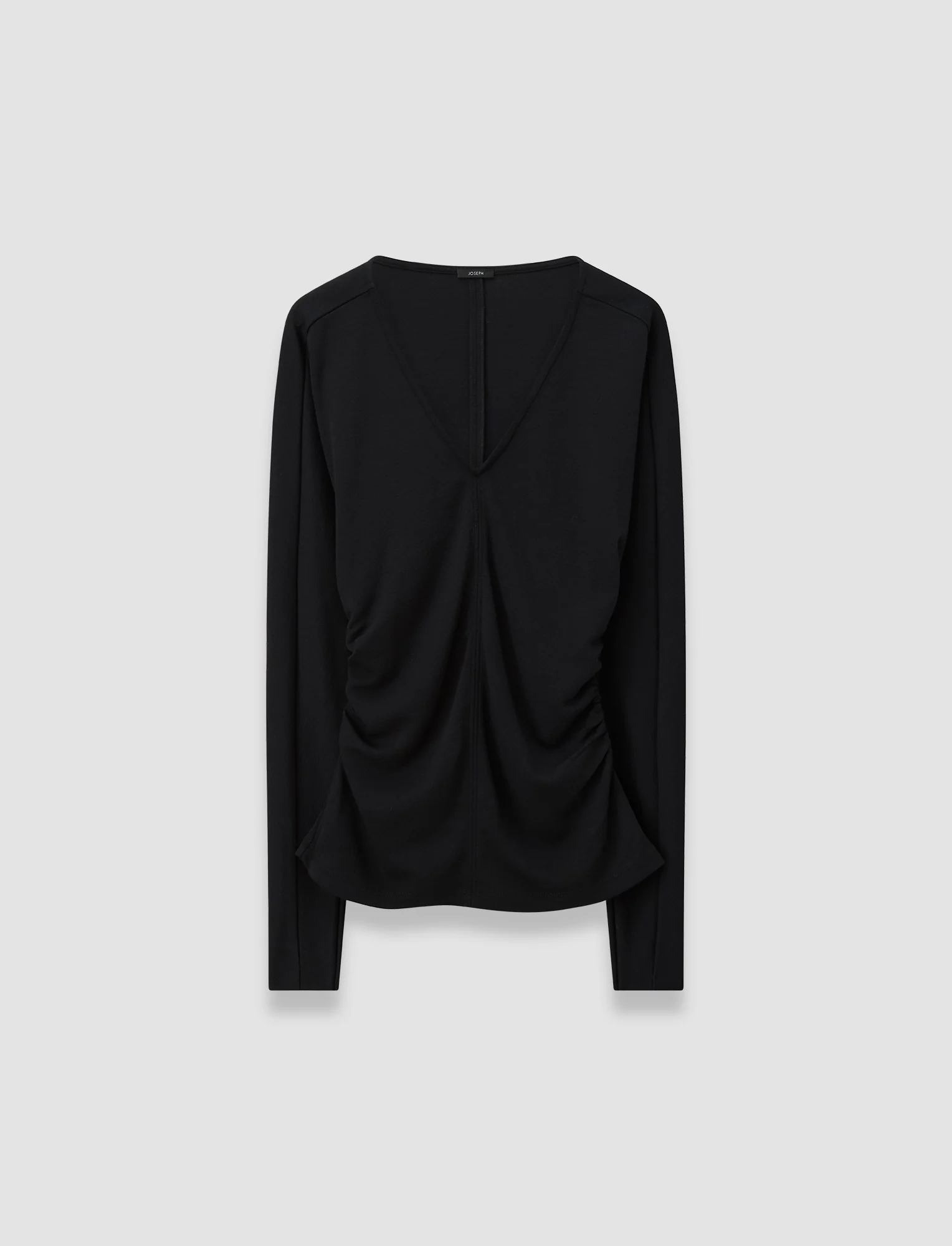 Wool Jersey V Neck Top