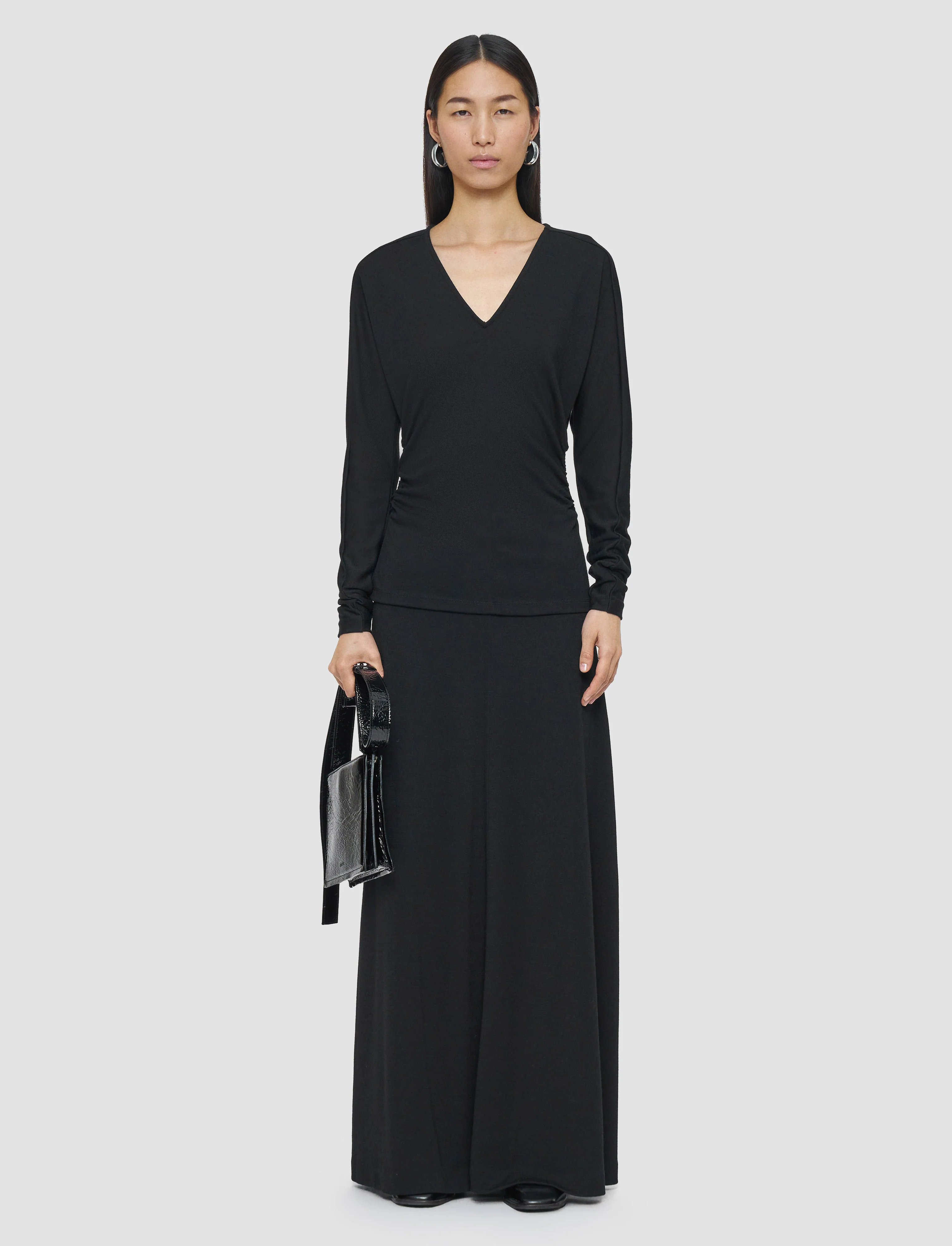 Wool Jersey V Neck Top - Image 2