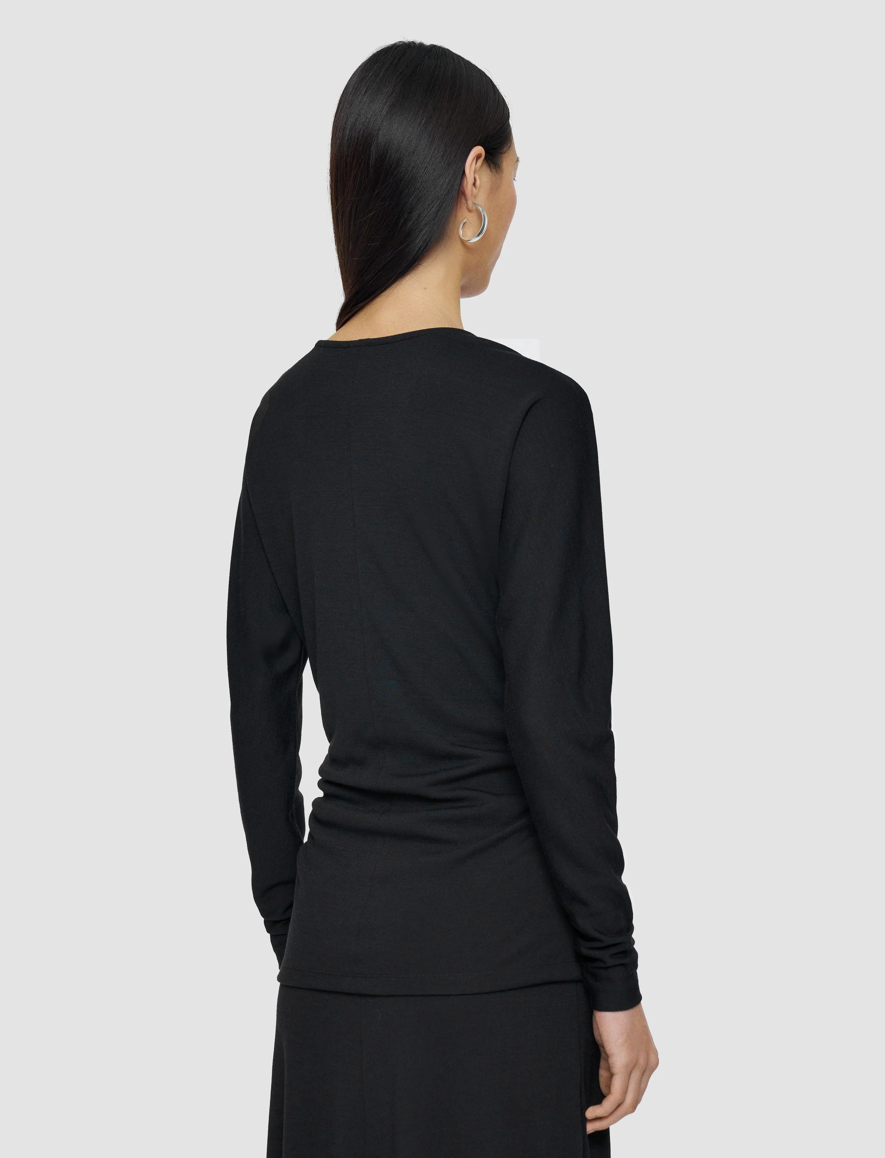Wool Jersey V Neck Top - Image 4
