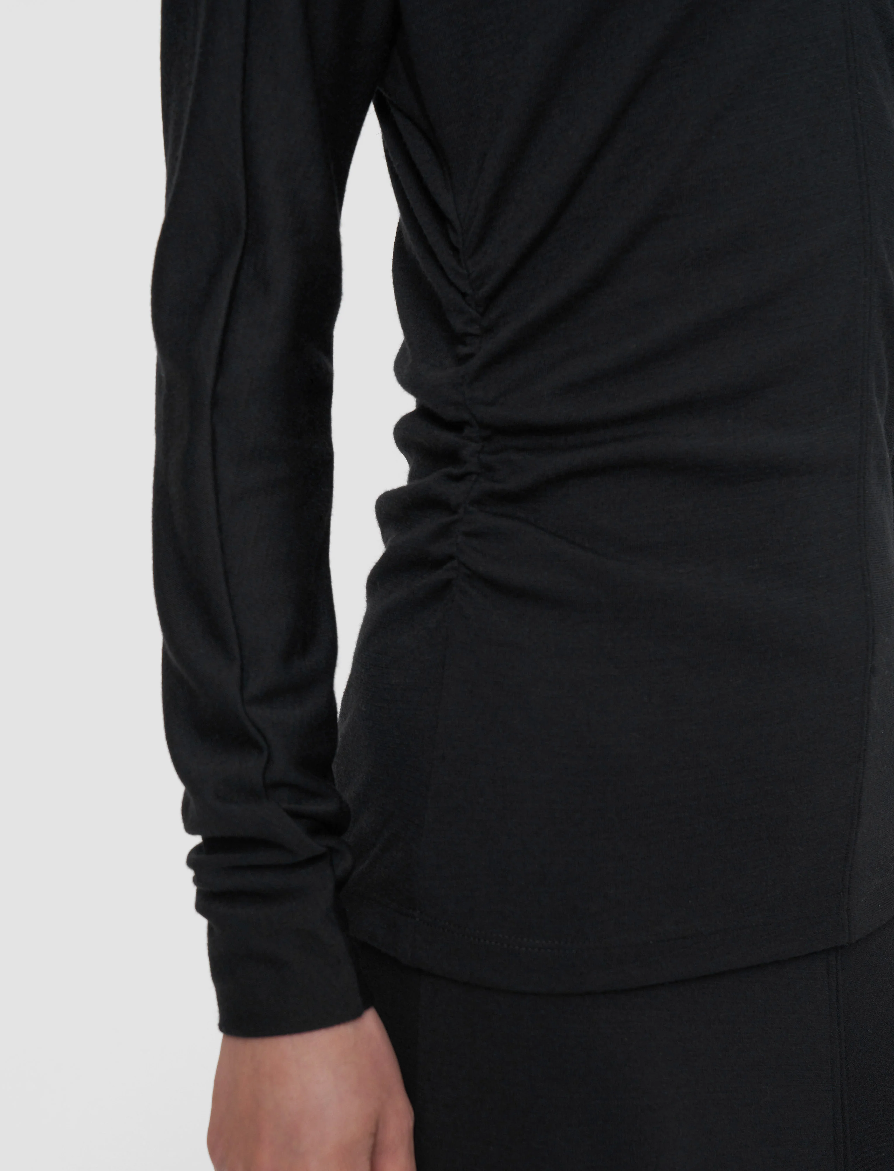 Wool Jersey V Neck Top - Image 5