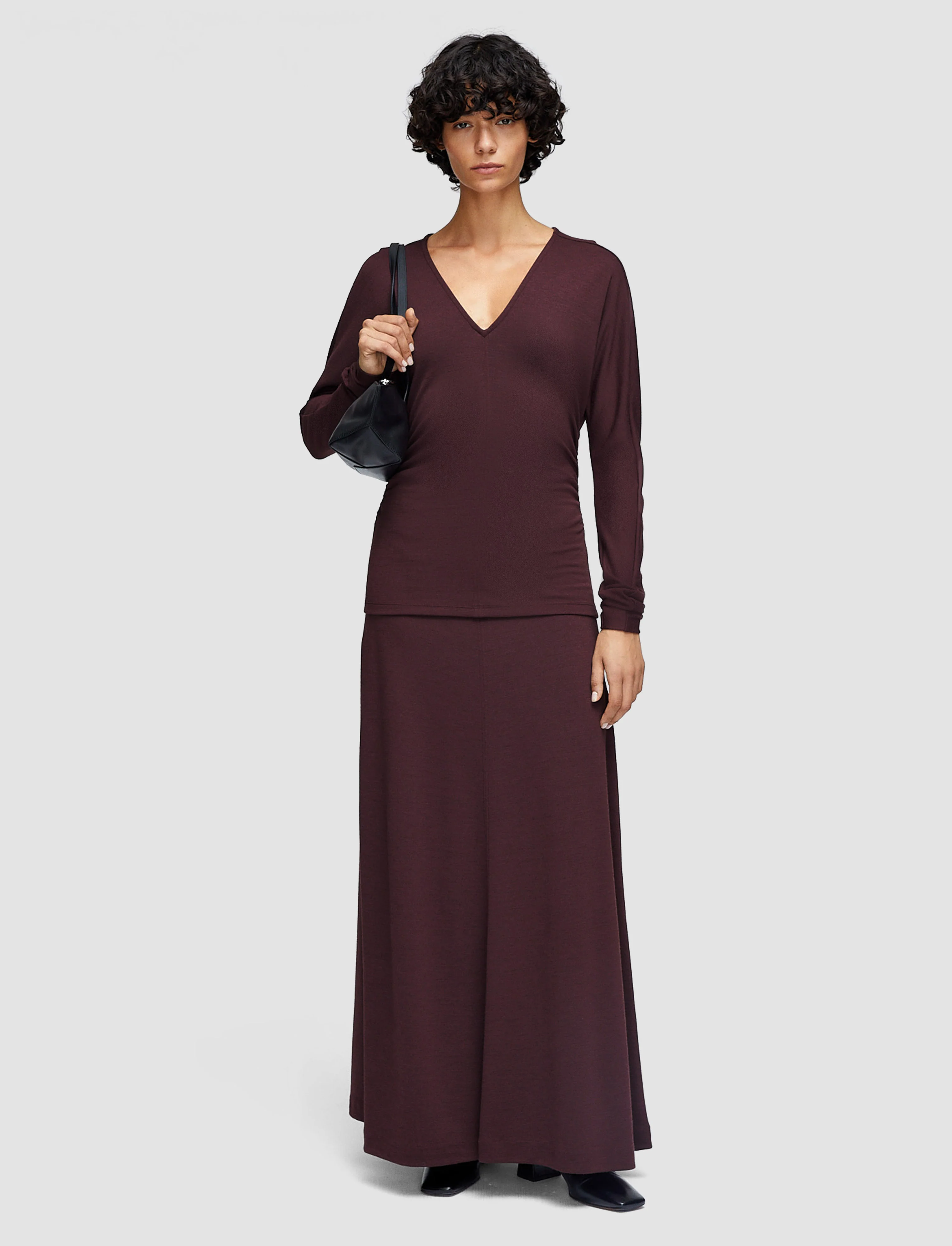 Wool Jersey V Neck Top - Image 2