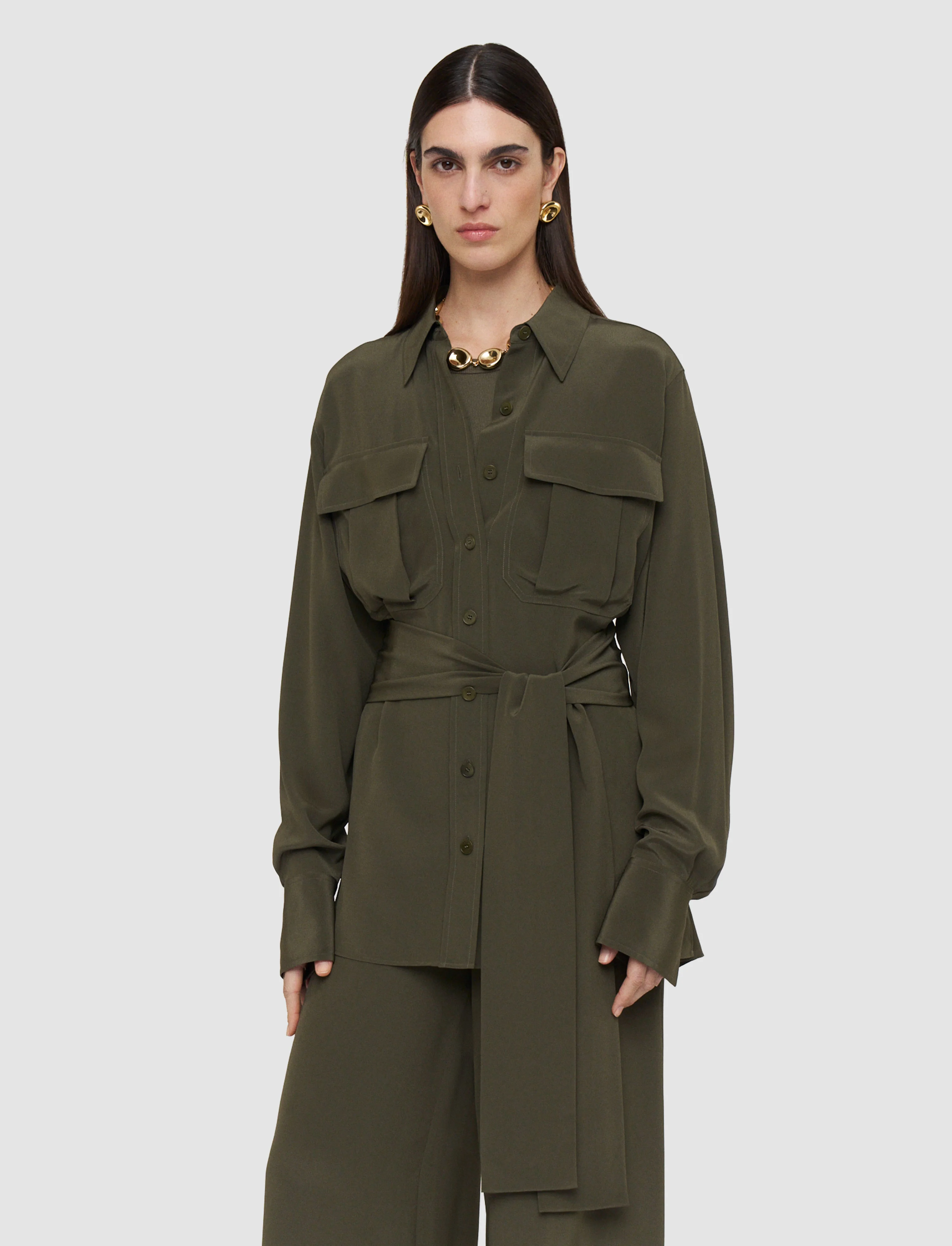 Yas Crepe de Soie Silk Shirt - Image 3