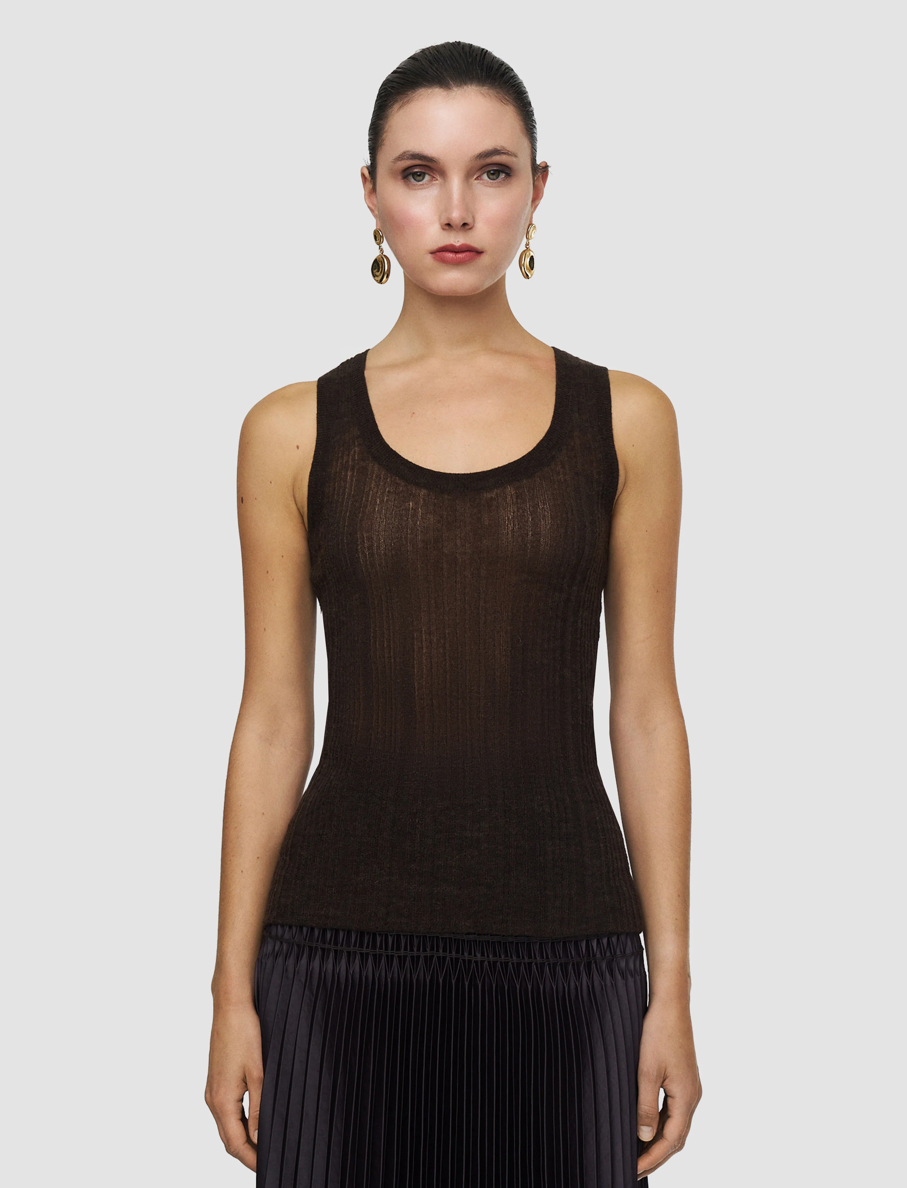 Ycaza Sheer Wool Rib Vest - Image 3