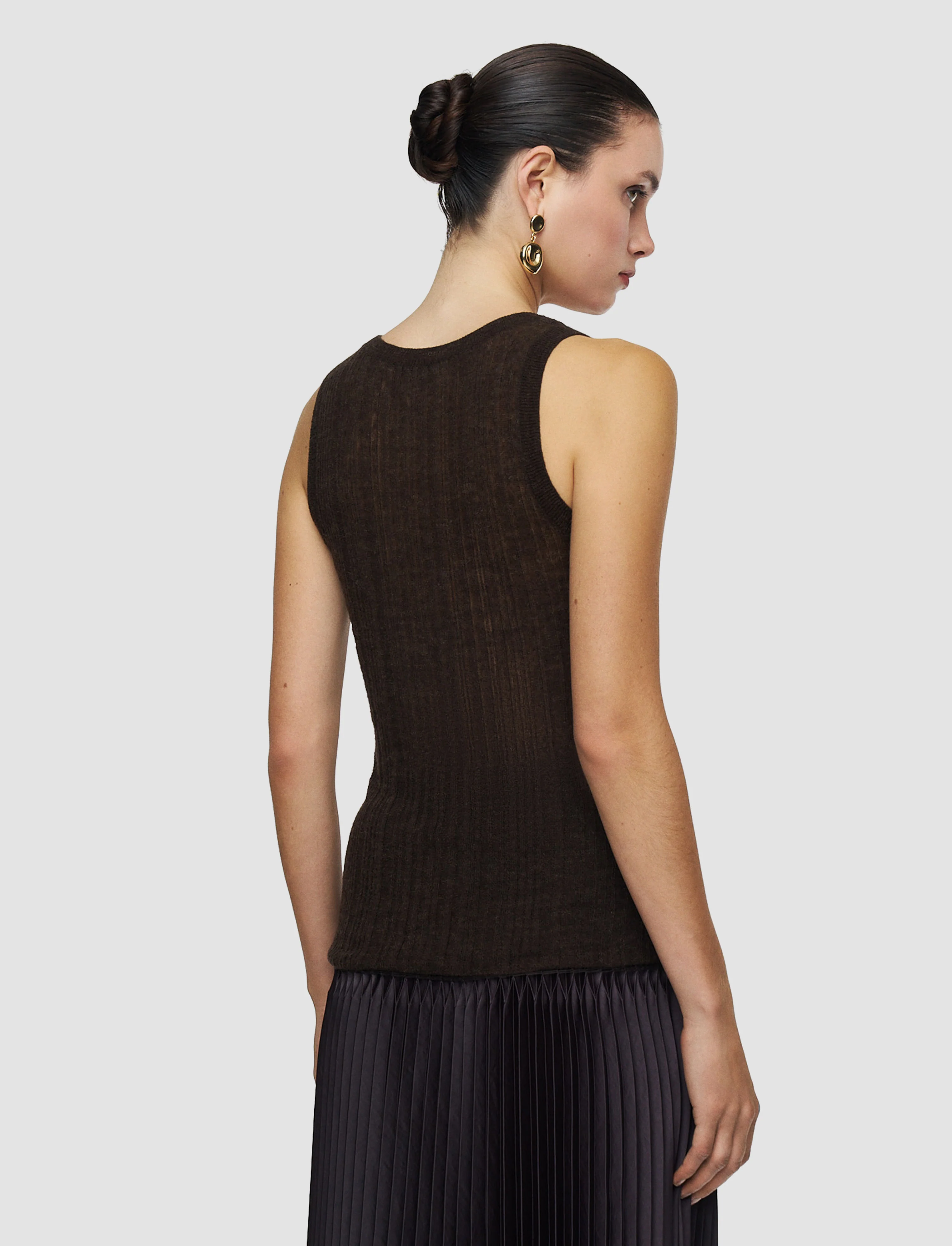 Ycaza Sheer Wool Rib Vest - Image 4