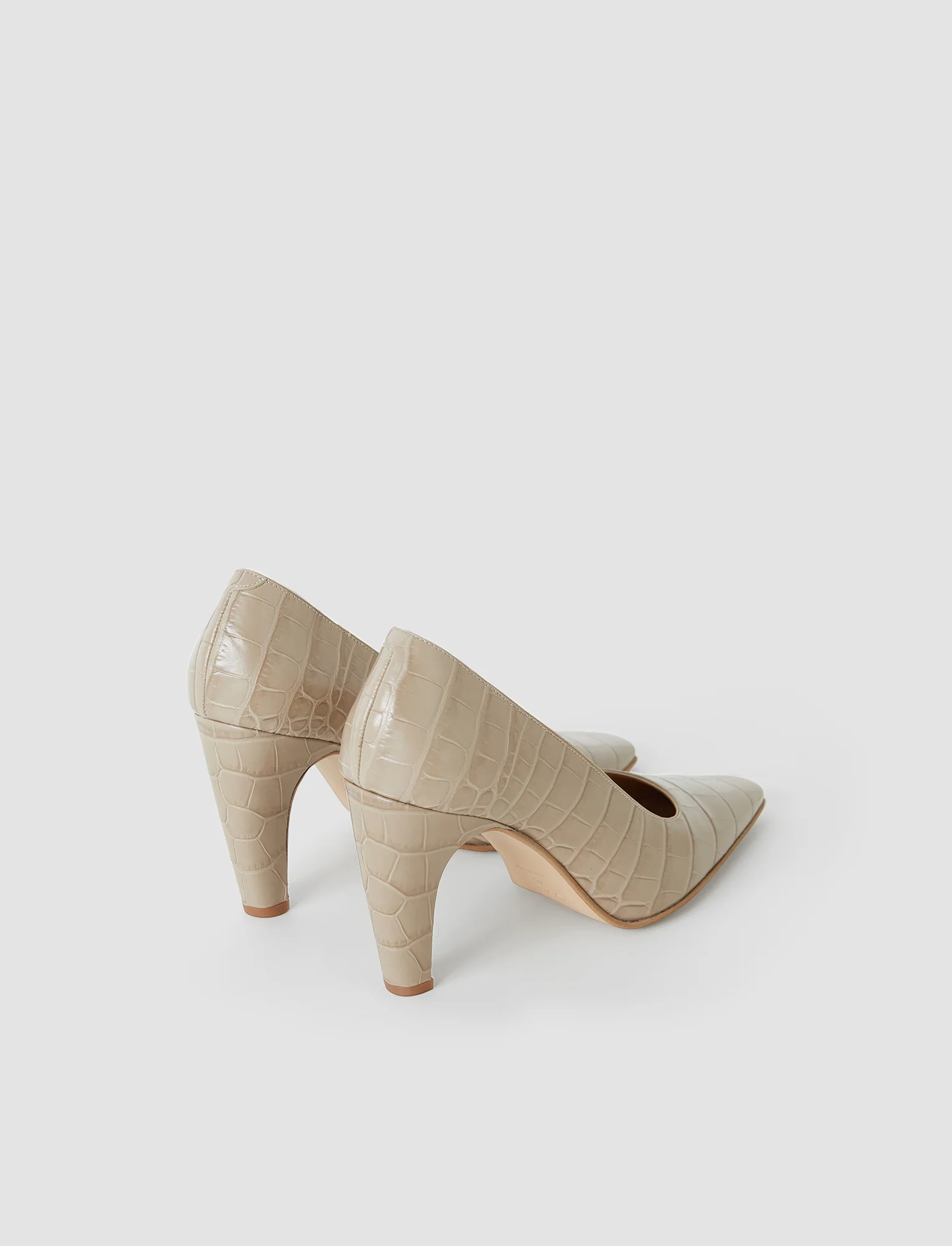 Zina Croc Leather High Heel Shoes - Image 2