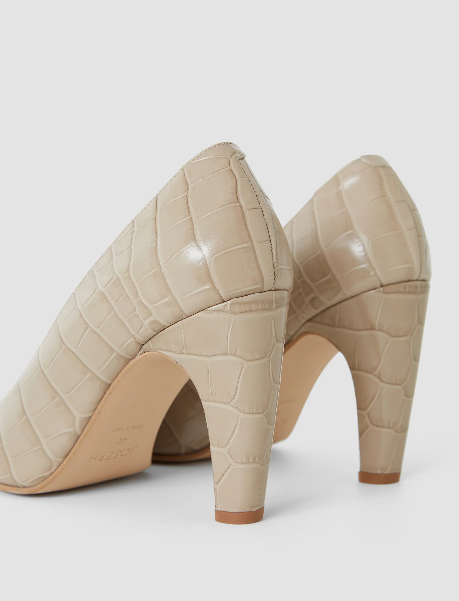Zina Croc Leather High Heel Shoes - Image 3