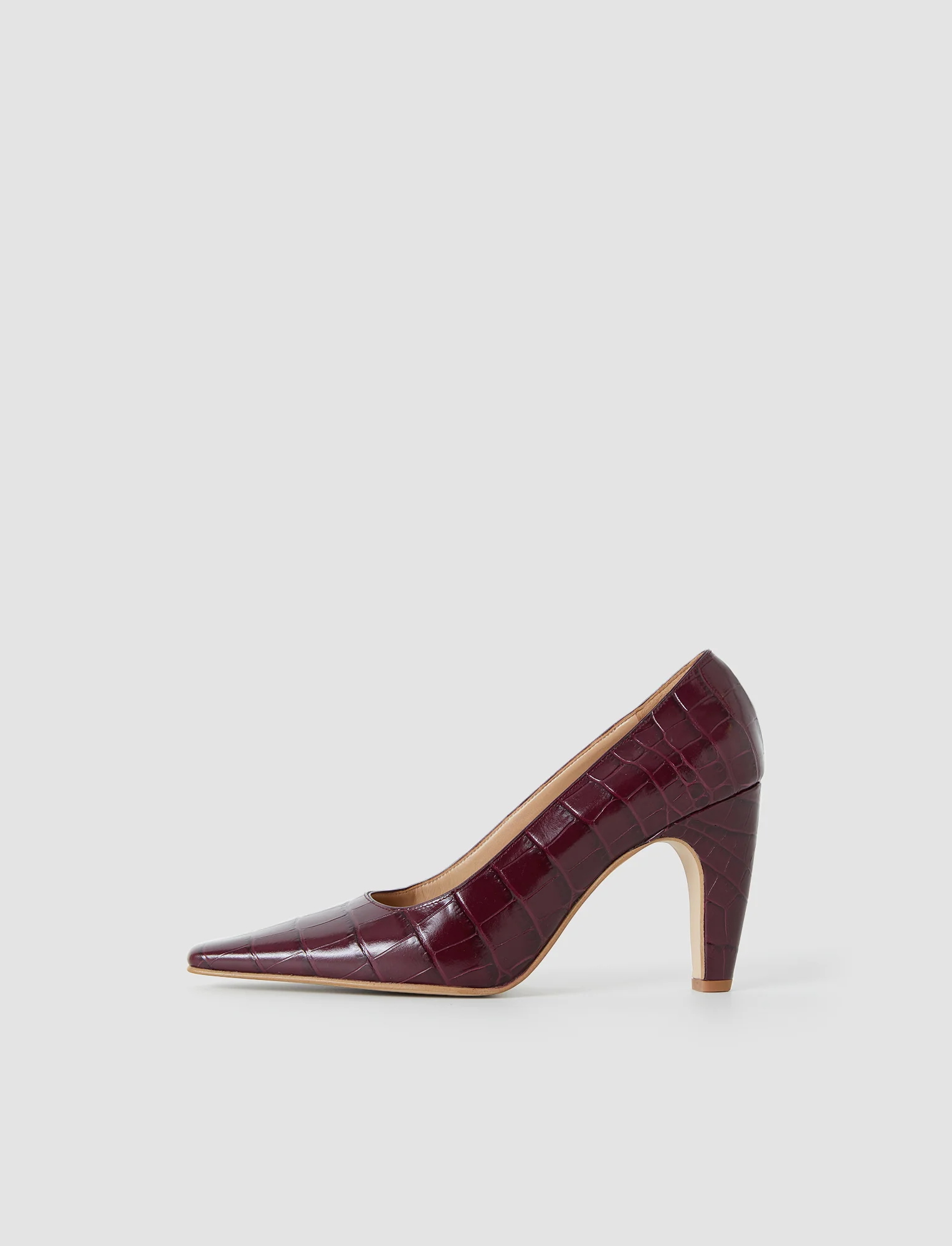 Zina Croc Leather High Heel Shoes