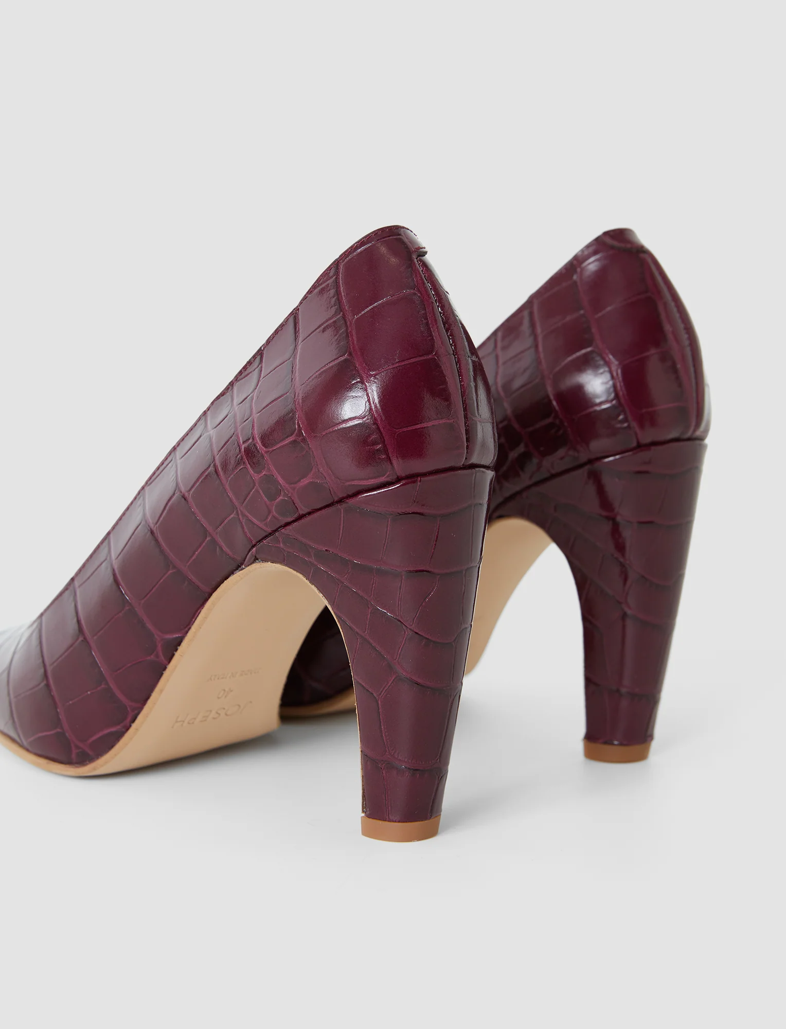 Zina Croc Leather High Heel Shoes - Image 3